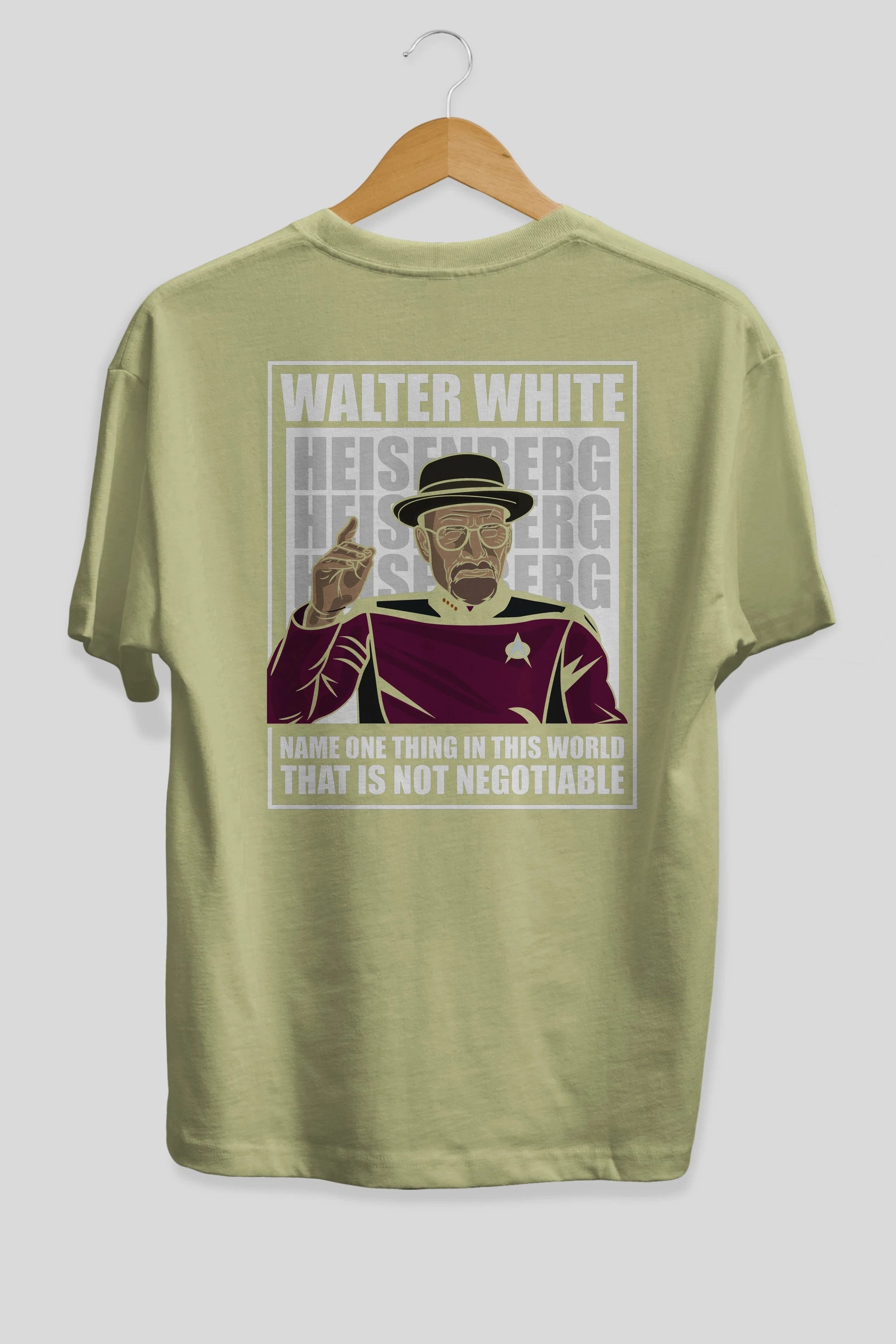Captain Pixard Heisenberg Arka Baskılı Oversize t-shirt Erkek Kadın Unisex %100 Pamuk tişort