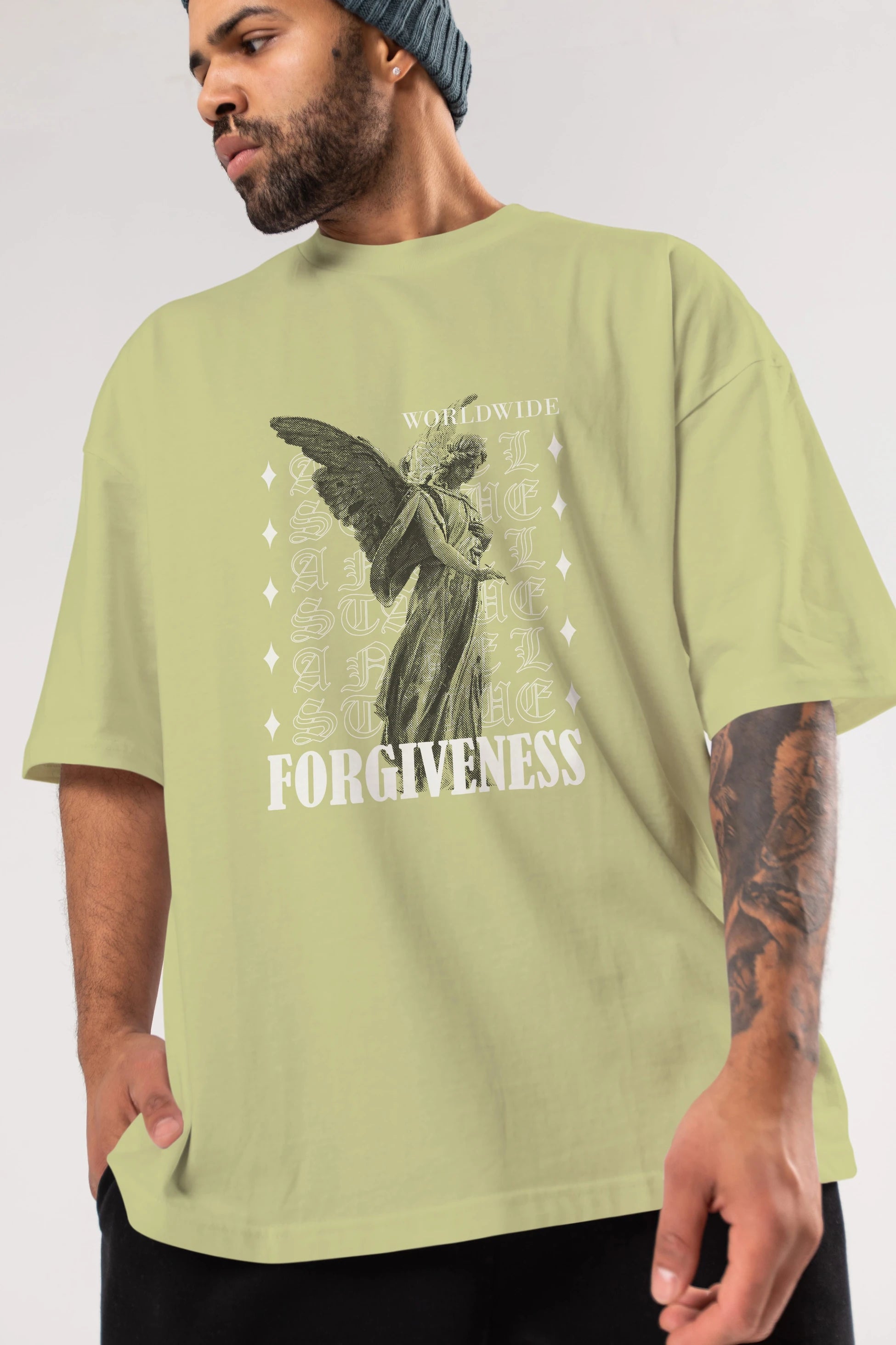Angel Forgiveness Ön Baskılı Oversize t-shirt Erkek Kadın Unisex