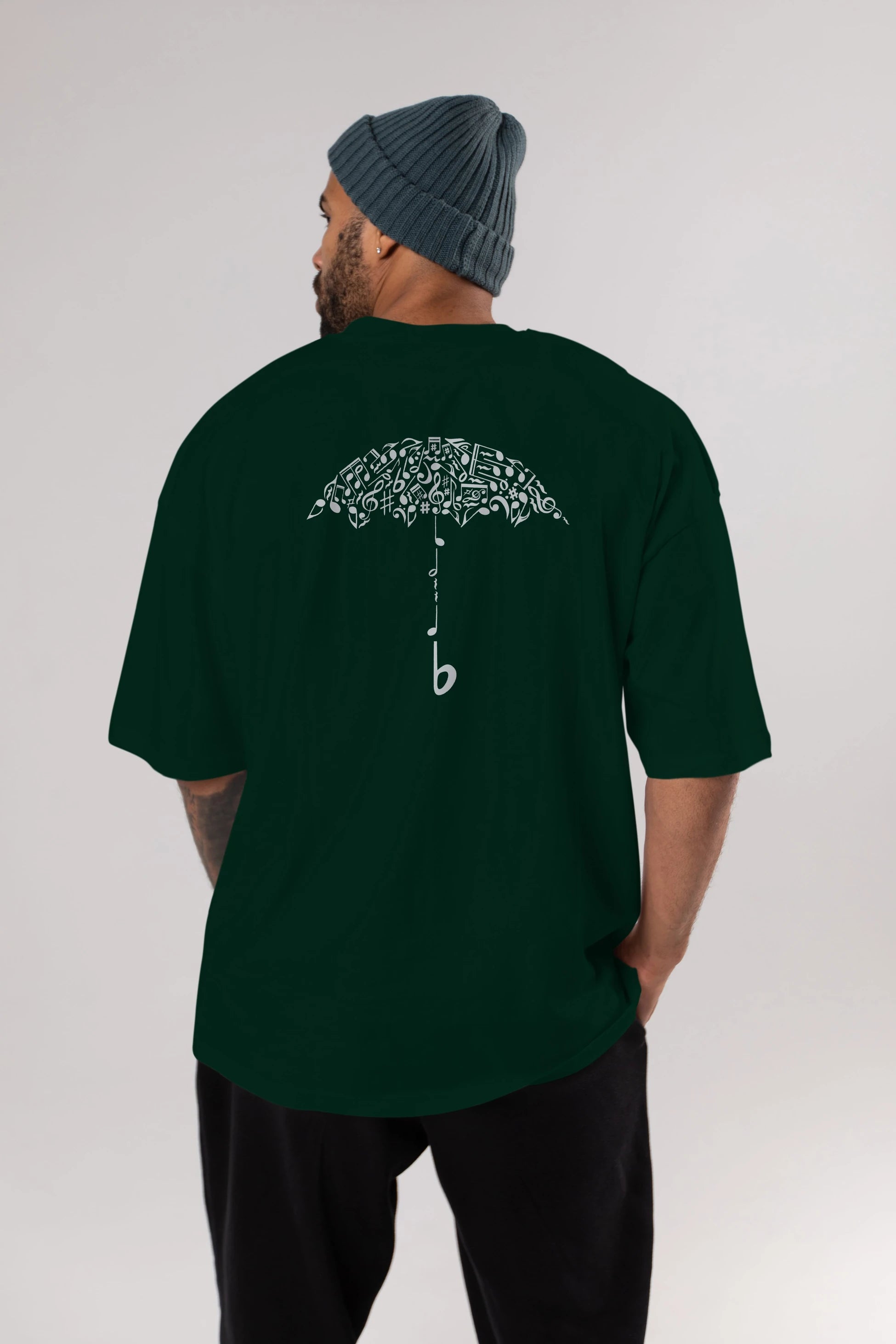 Sound Of Rain Arka Baskılı Oversize t-shirt %100 pamuk Erkek Kadın Unisex