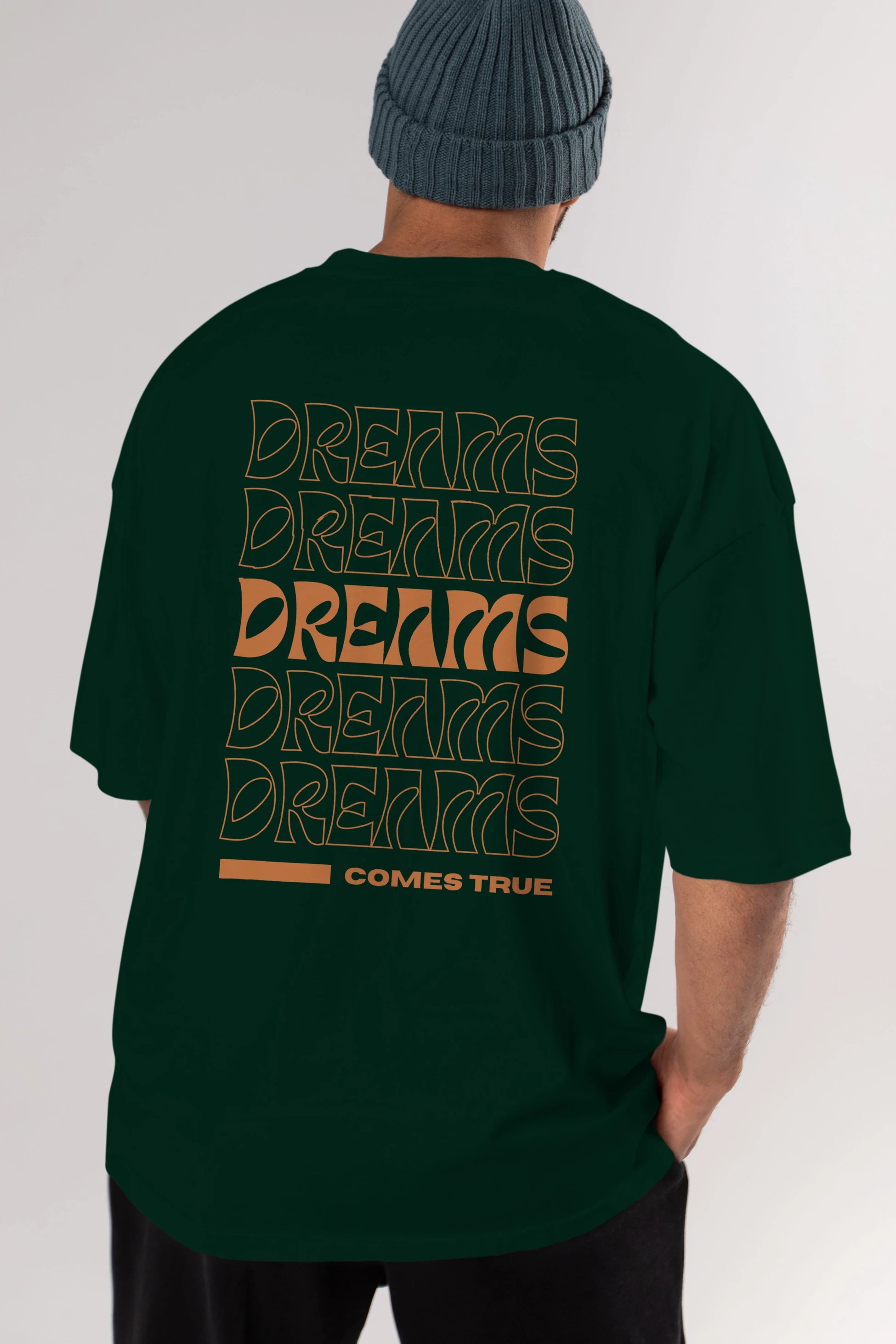 Dreams Yazılı Arka Baskılı Oversize t-shirt Erkek Kadın Unisex