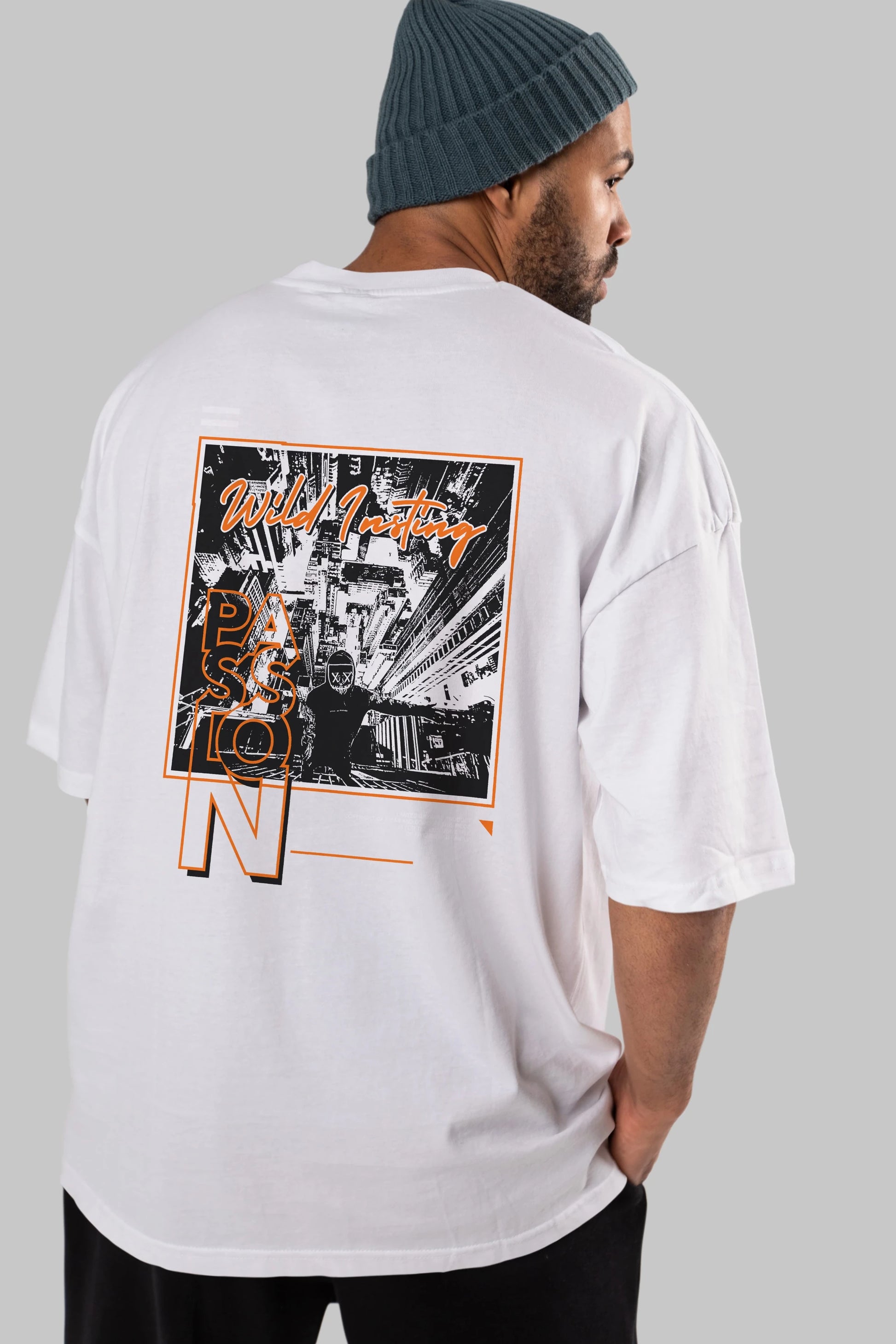 Wild Passion Arka Baskılı Oversize t-shirt Erkek Kadın Unisex