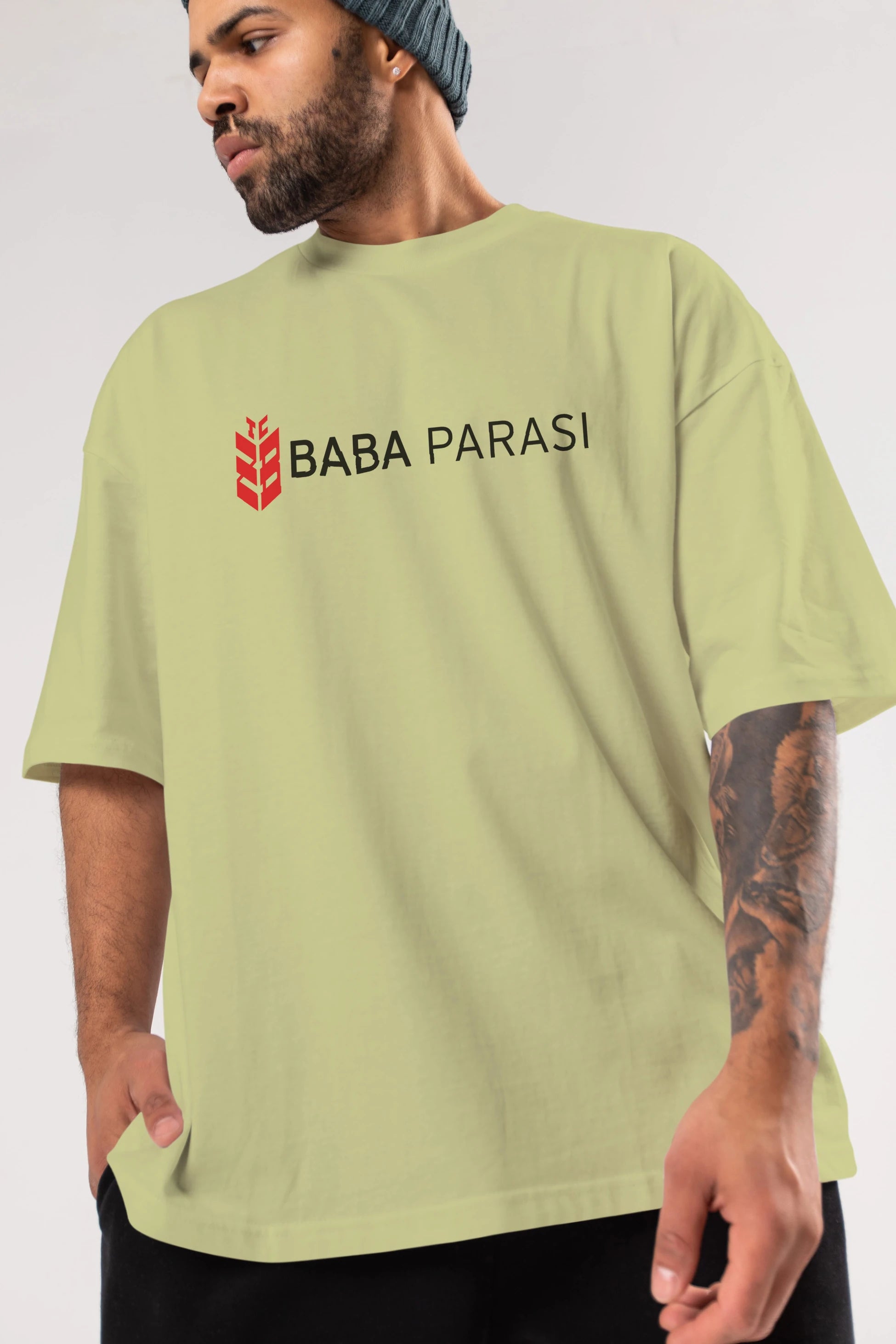 Baba Parası Ön Baskılı Oversize t-shirt %100 pamuk Erkek Kadın Unisex