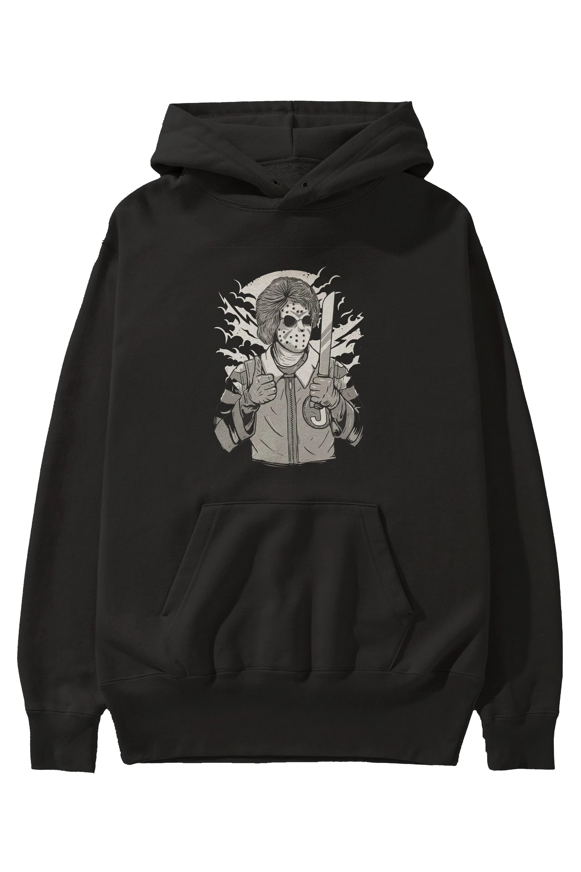 Clown Killer Ön Baskılı Hoodie Oversize Kapüşonlu Sweatshirt Erkek Kadın Unisex