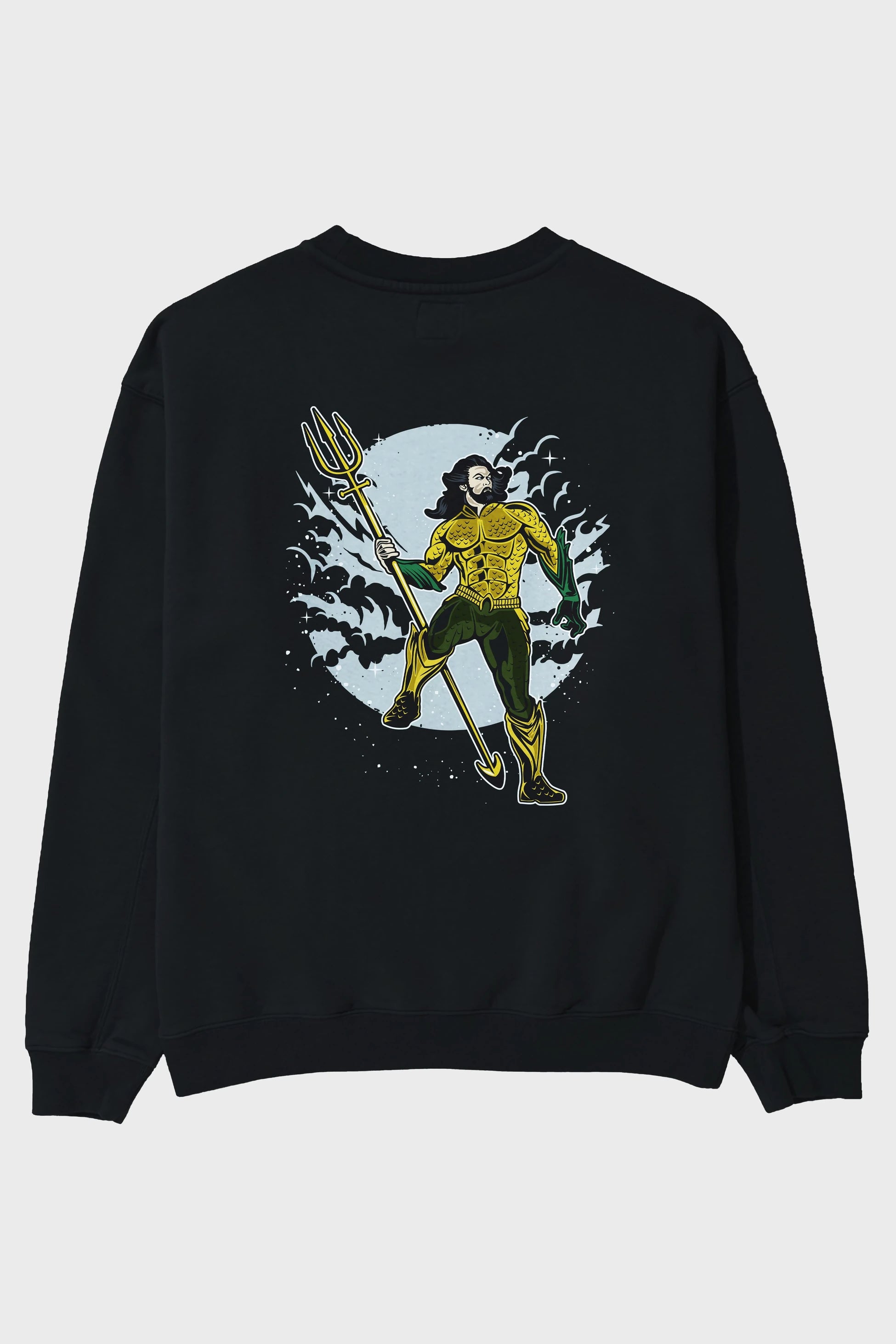 AQUAMAN Arka Baskılı Oversize Sweatshirt Erkek Kadın Unisex