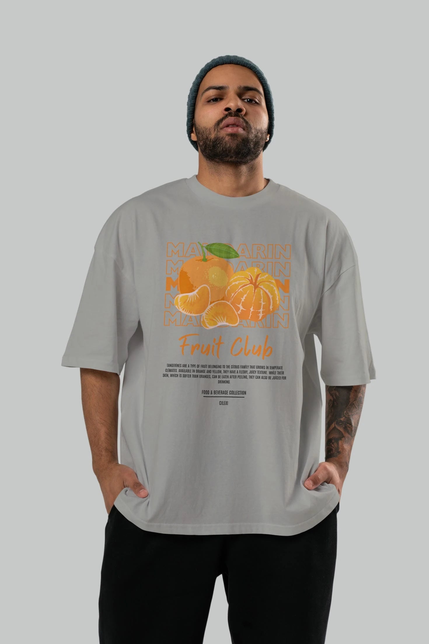 Mandarin Ön Baskılı Oversize t-shirt Erkek Kadın Pamuk Bisiklet Yaka tişort