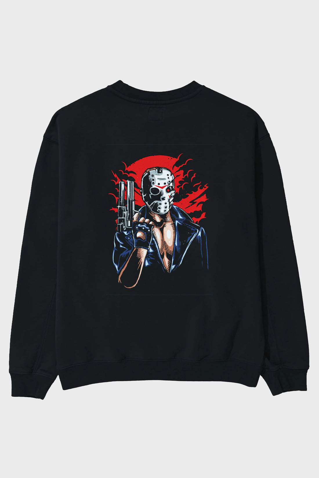 Jason Will Be Back Arka Baskılı Oversize Sweatshirt Erkek Kadın Unisex