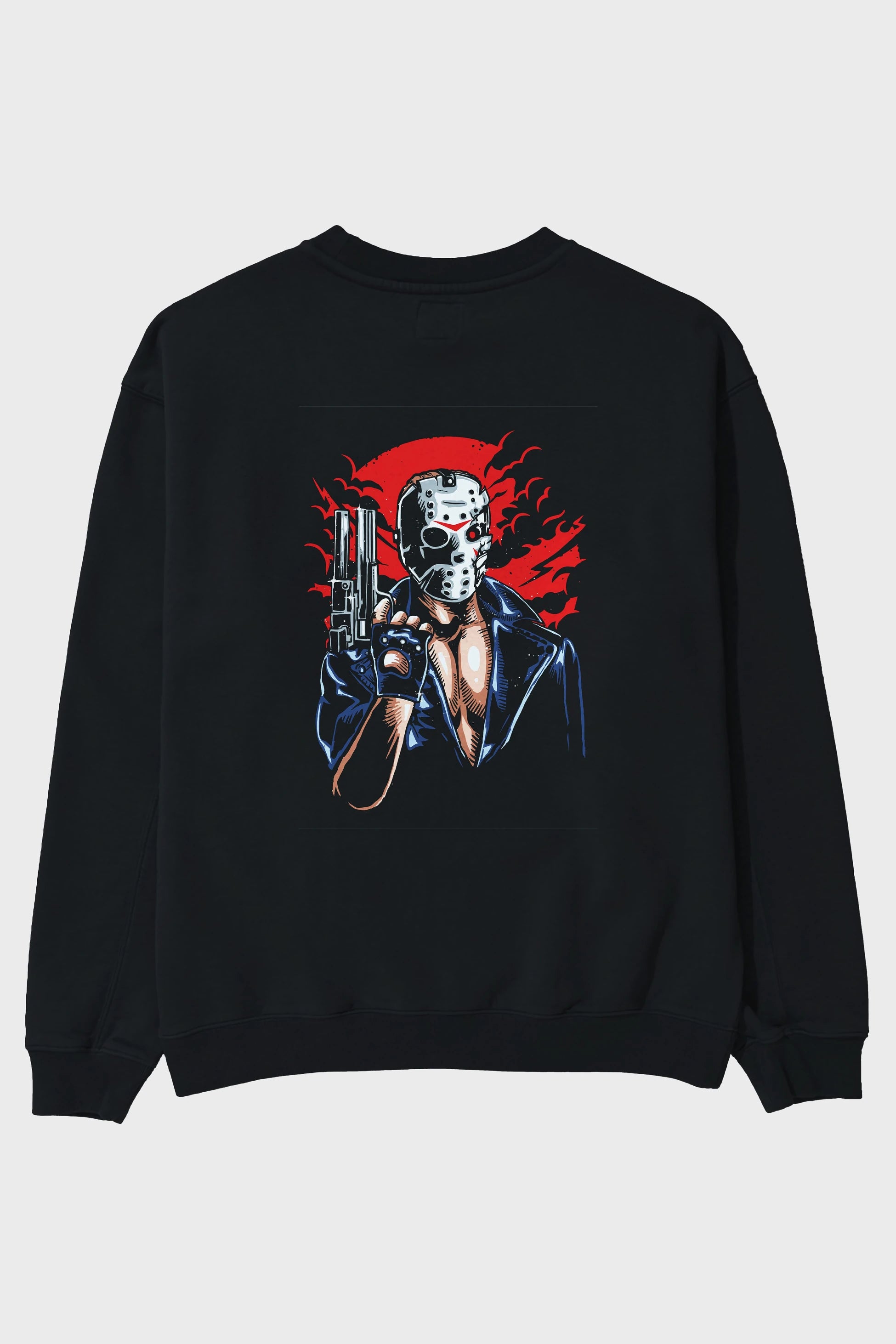 Jason Will Be Back Arka Baskılı Oversize Sweatshirt Erkek Kadın Unisex