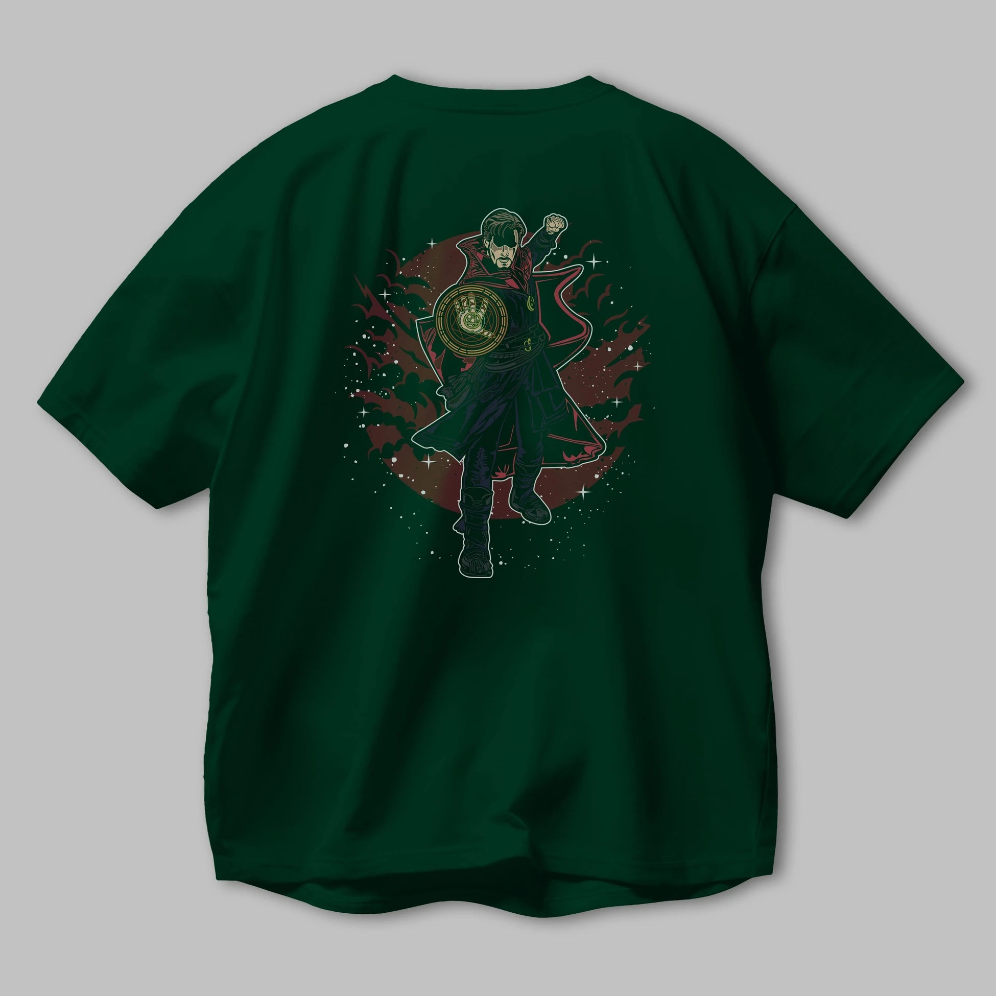 DOCTER STRANGE Arka Baskılı Oversize t-shirt Erkek Kadın Unisex %100 Pamuk