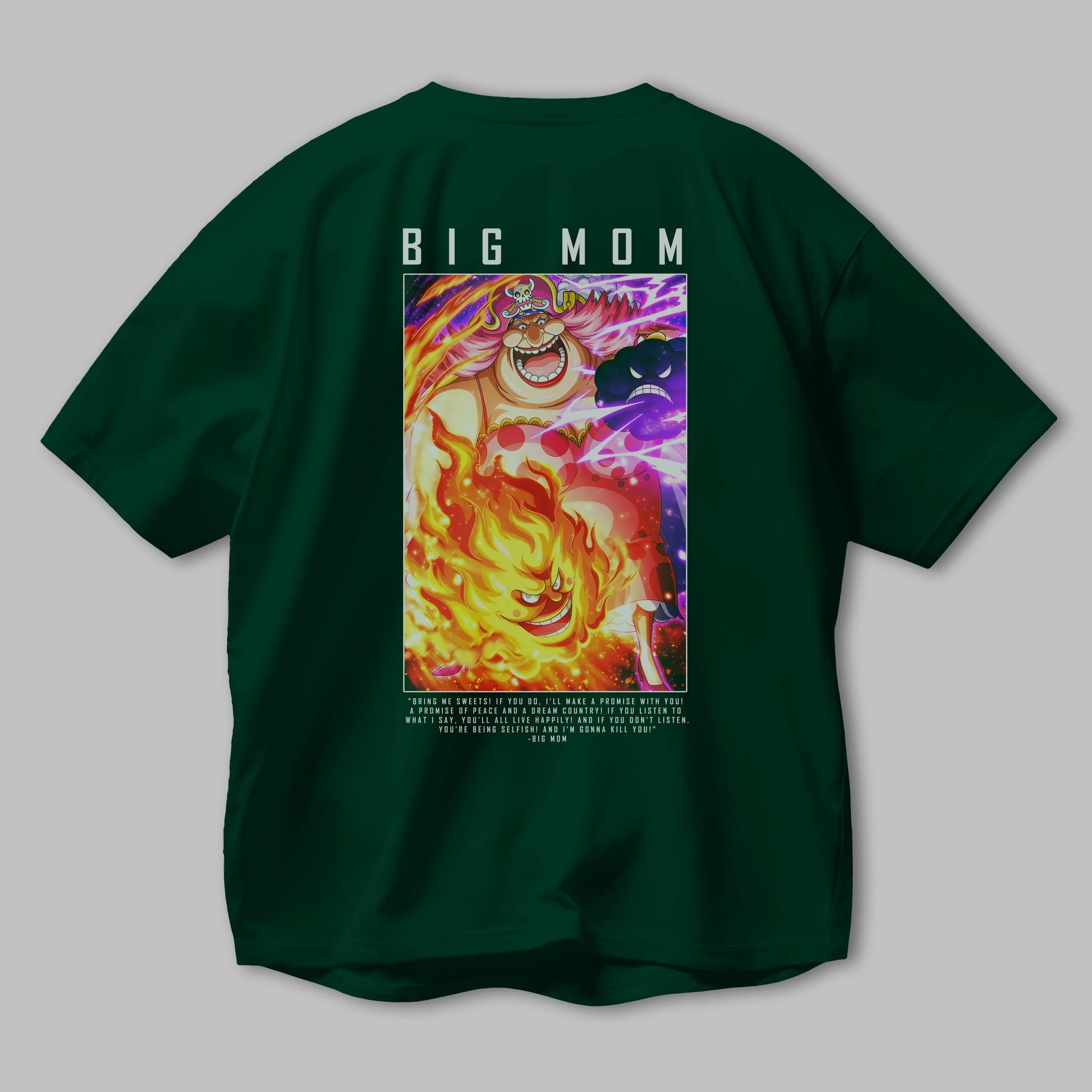 Charlotte Linlin Anime Arka Baskılı Oversize t-shirt Erkek Kadın Unisex %100 pamuk tişort