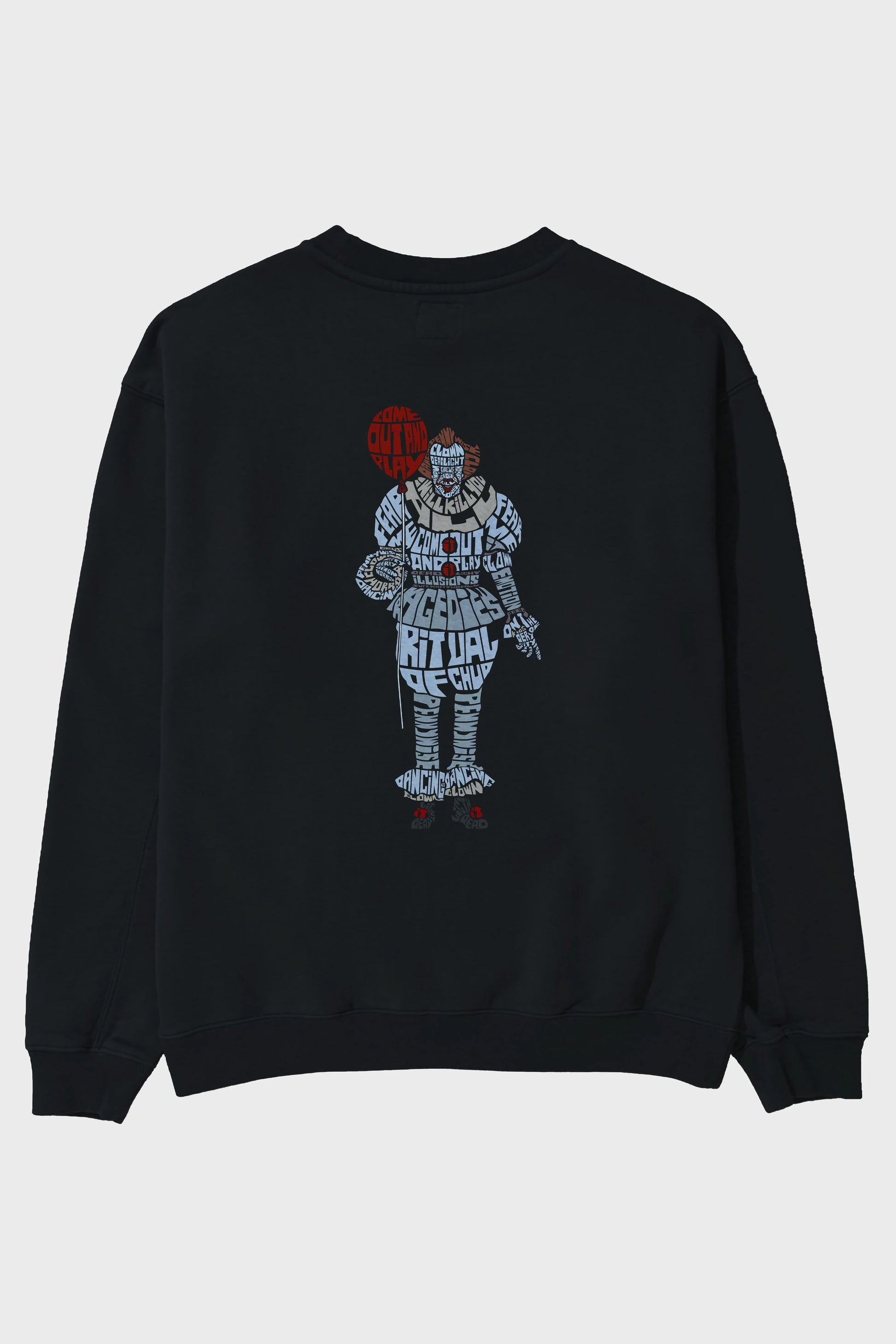 It Arka Baskılı Oversize Sweatshirt Erkek Kadın Unisex