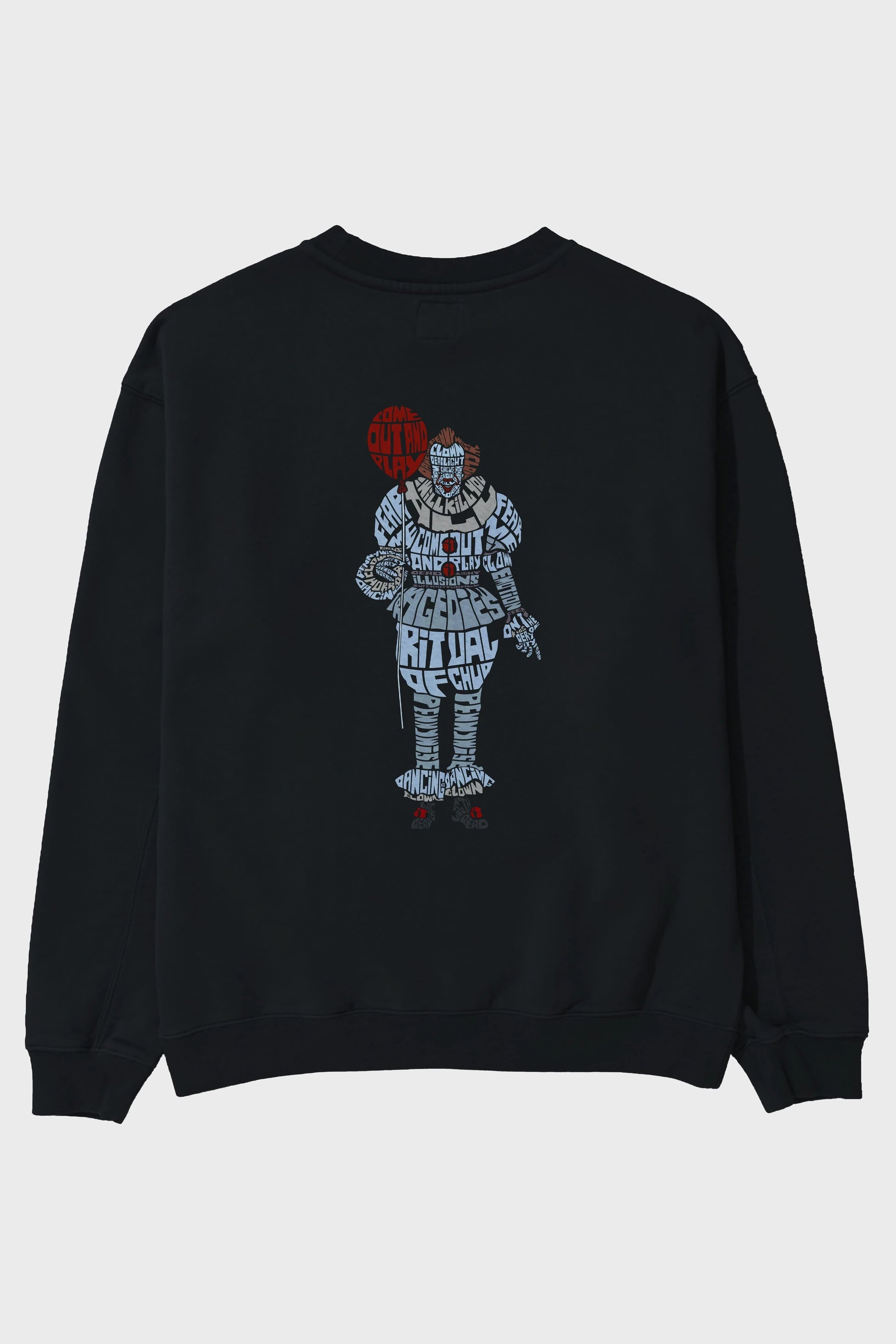 It Arka Baskılı Oversize Sweatshirt Erkek Kadın Unisex
