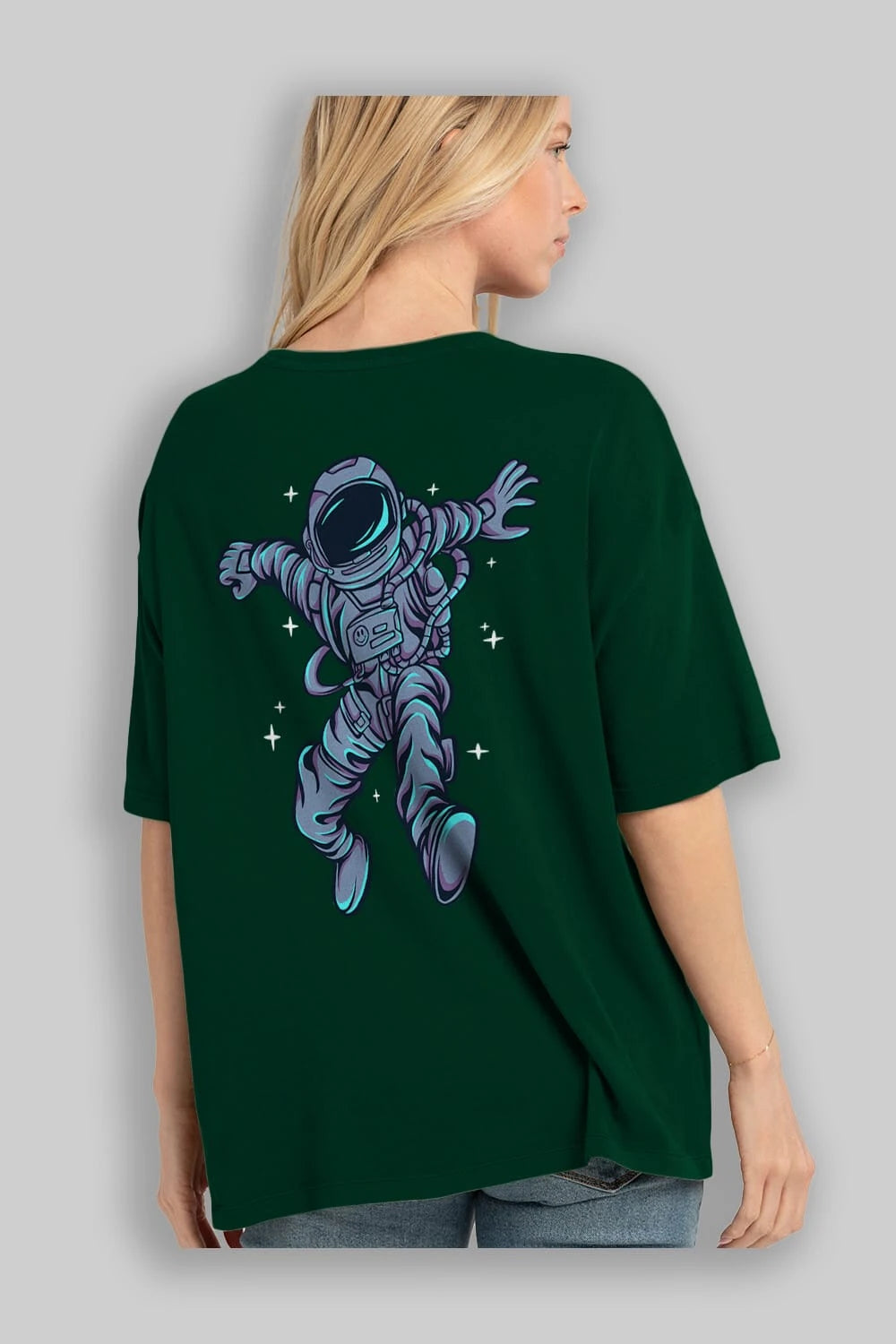 Astrostars tshirt Arka Baskılı Oversize t-shirt Erkek Kadın Unisex