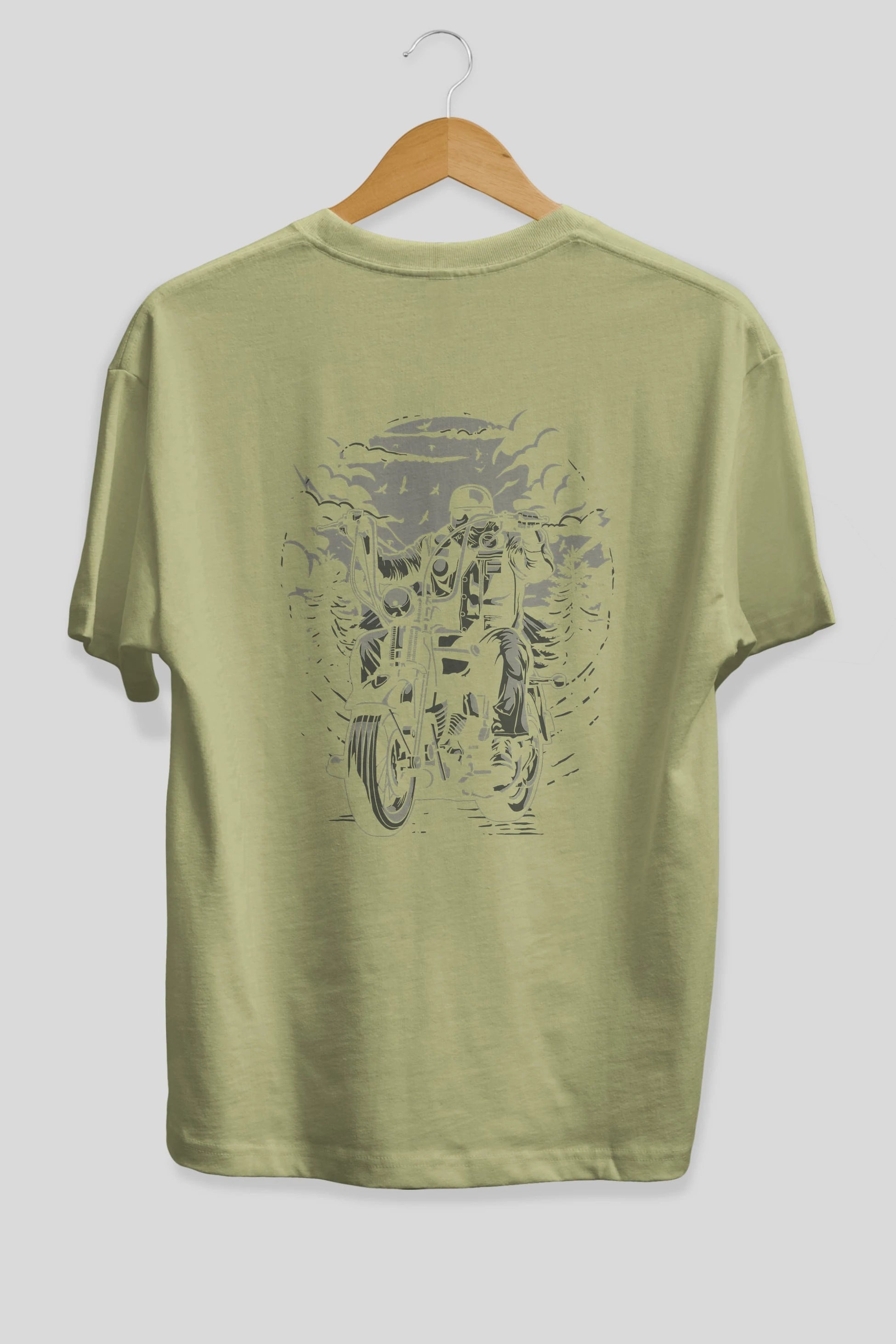 Live To Ride Arka Baskılı Oversize t-shirt Erkek Kadın Unisex %100 Pamuk