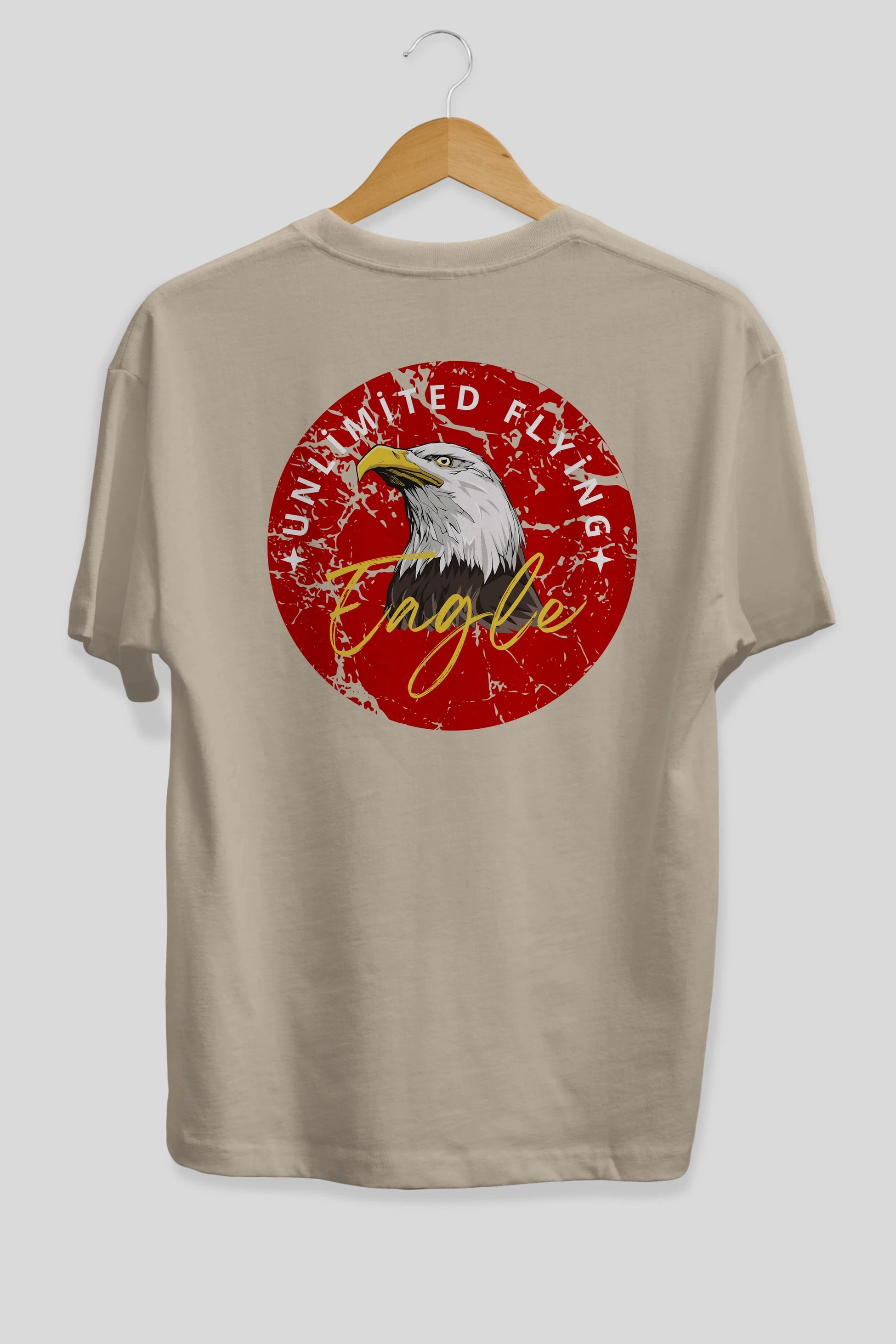 Unlimited Flying Yazılı Arka Baskılı Oversize t-shirt Erkek Kadın Unisex
