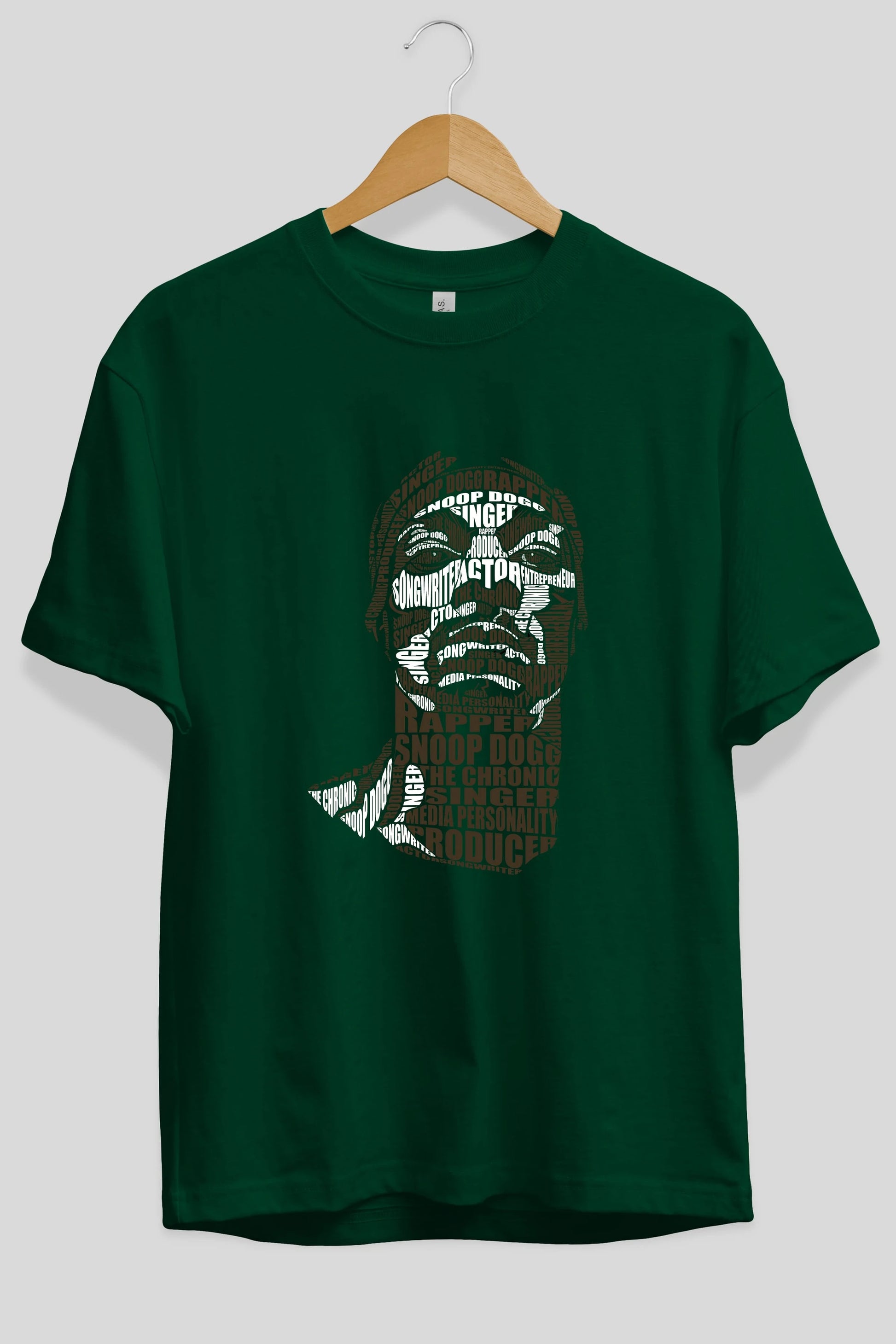 Snoop Dogg Calligram Ön Baskılı Oversize t-shirt %100 pamuk Erkek Kadın Unisex
