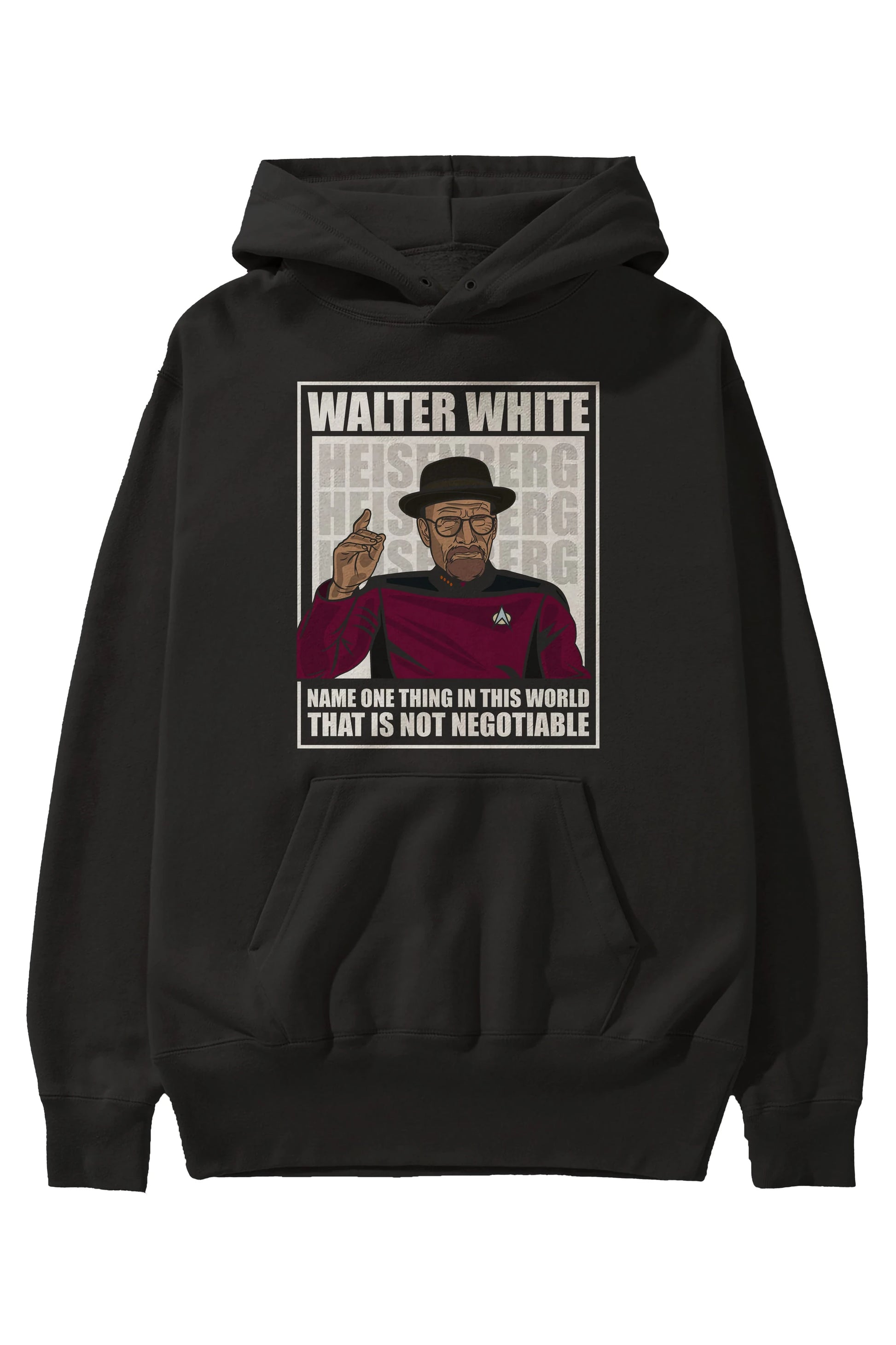 Captain Pixard Heisenberg Ön Baskılı Hoodie Oversize Kapüşonlu Sweatshirt Erkek Kadın Unisex