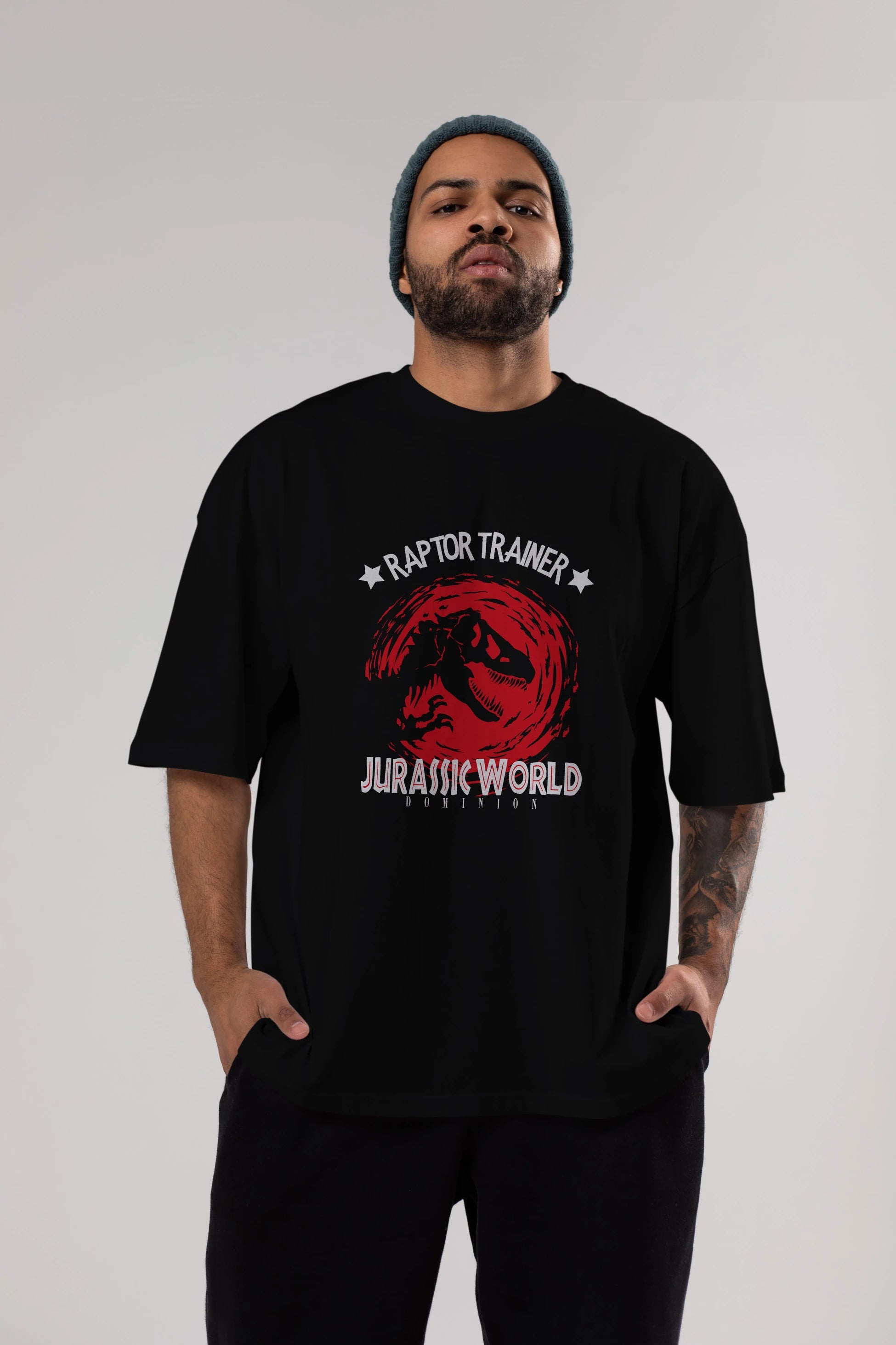 Jurassic Park (3) Ön Baskılı Oversize t-shirt Erkek Kadın Unisex %100 Pamuk Bisiklet Yaka tişort