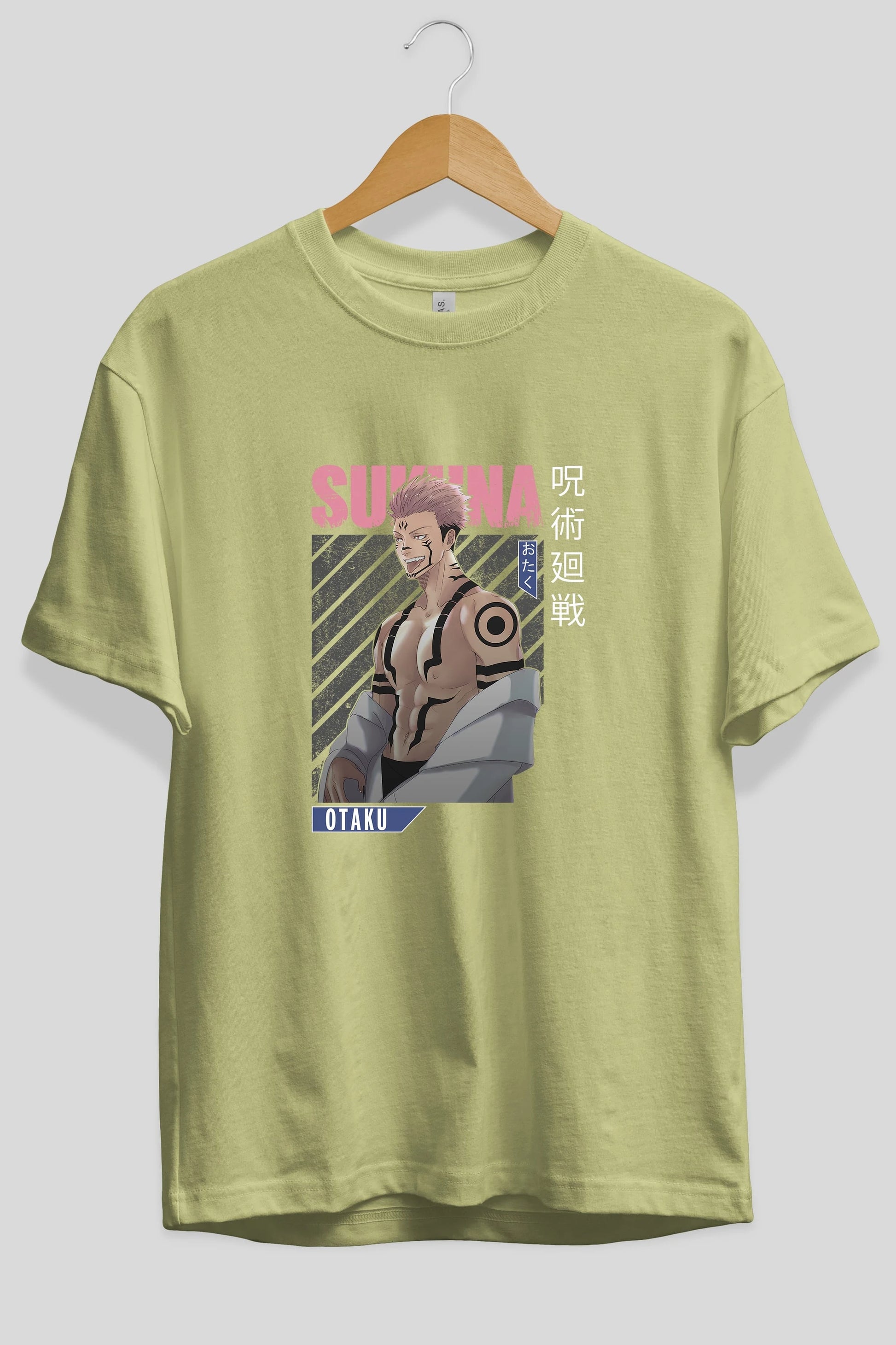Sukuna Ryoumen Anime Ön Baskılı Oversize t-shirt %100 pamuk Erkek Kadın Unisex
