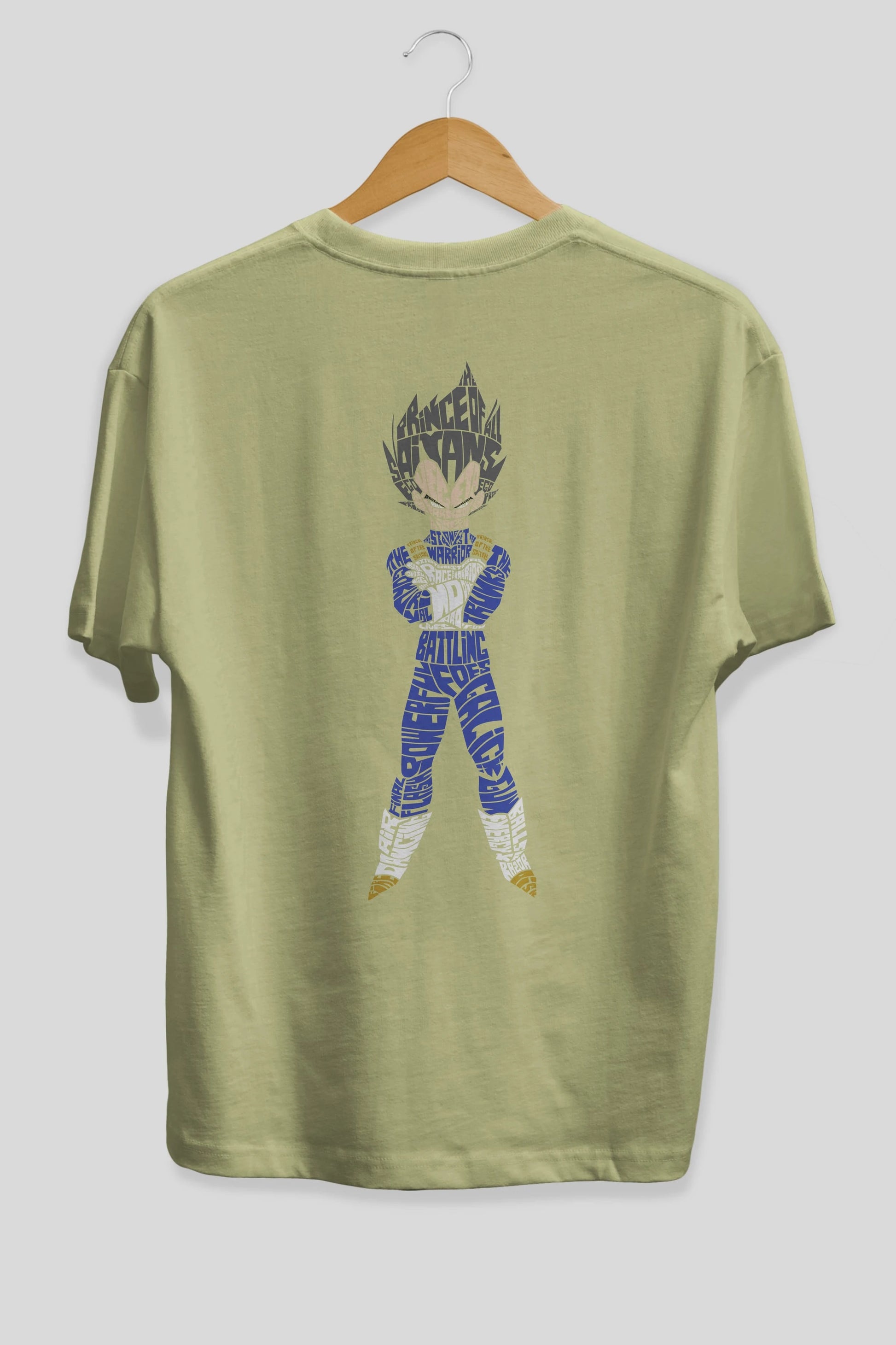 Vegeta Arka Baskılı Oversize t-shirt %100 pamuk Erkek Kadın Unisex