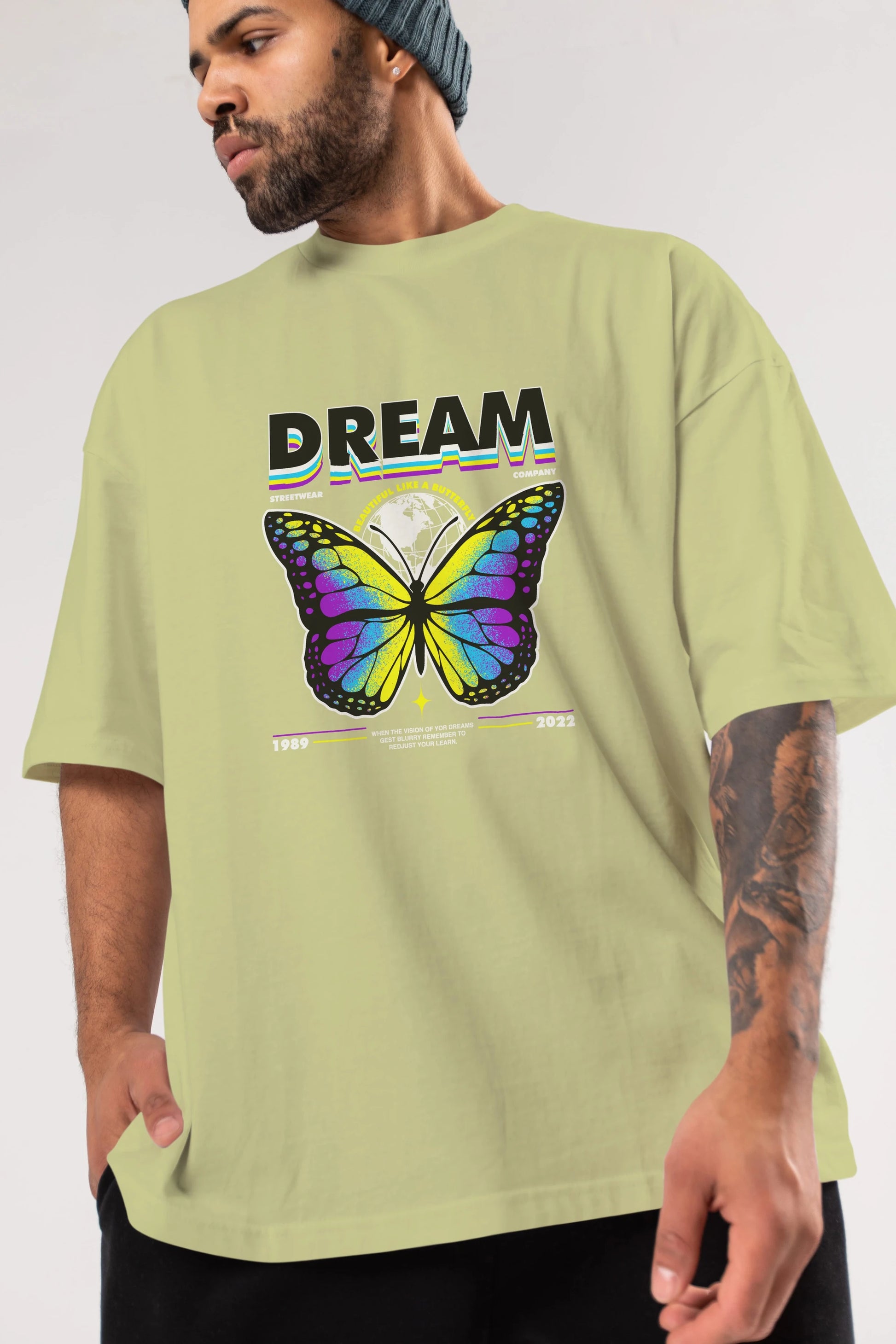 Dream Company Ön Baskılı Oversize t-shirt Erkek Kadın Unisex