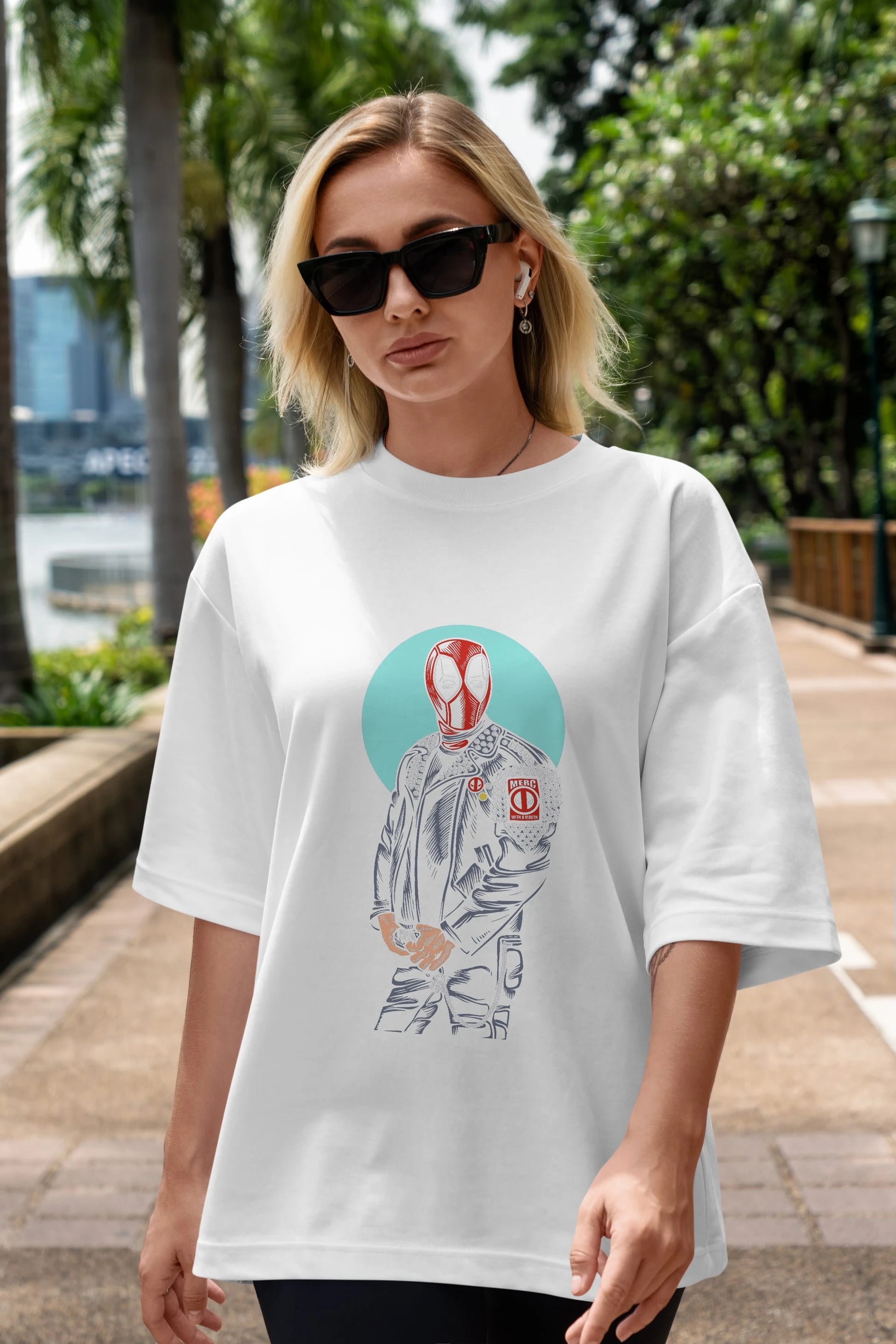Rebeliion Mercenary Ön Baskılı Oversize t-shirt Erkek Kadın Unisex %100 Pamuk tişort