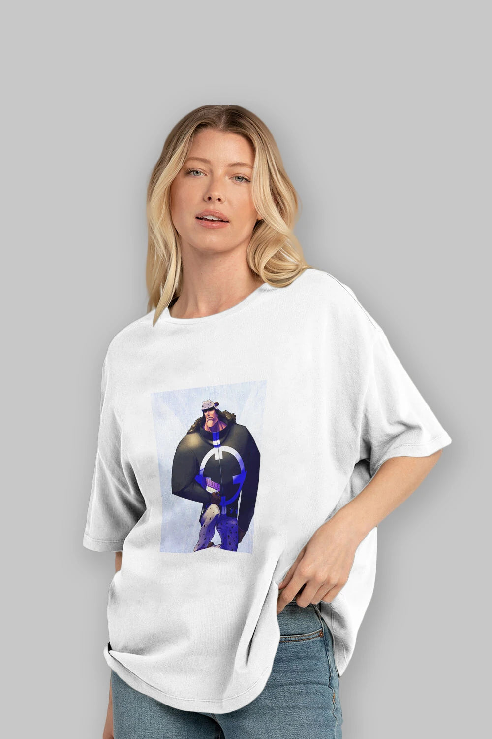 Bartholomew Kuma Anime Ön Baskılı Oversize t-shirt Erkek Kadın Unisex