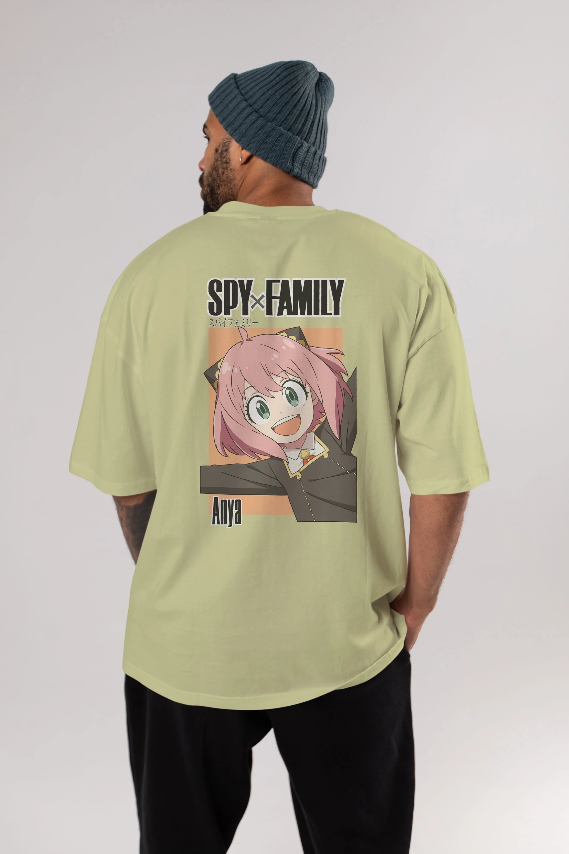 SPY X FAMILY Anya Anime Arka Baskılı Oversize t-shirt Erkek Kadın Unisex