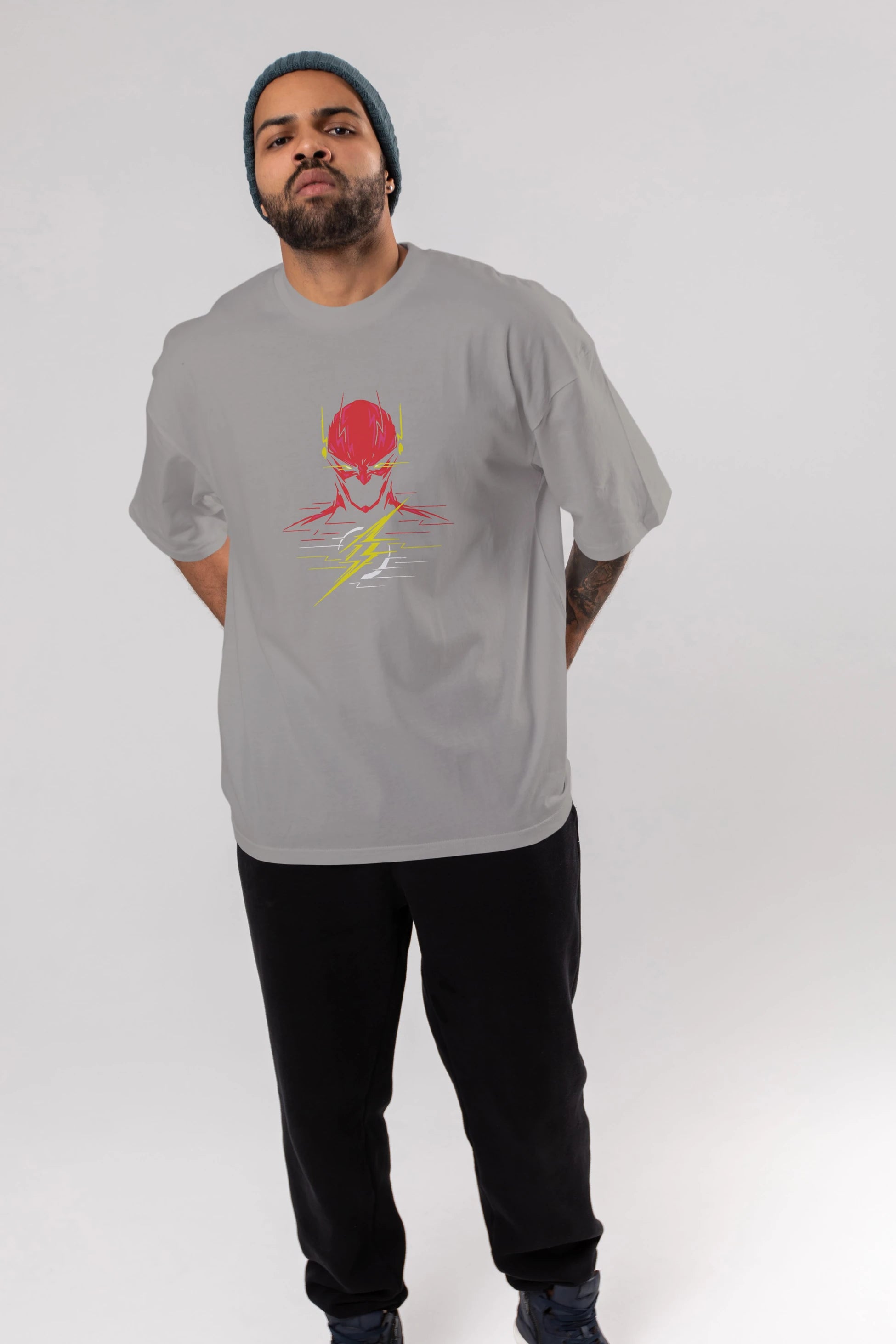 Flash Avengers (2) Ön Baskılı Oversize t-shirt Erkek Kadın Unisex %100 Pamuk Bisiklet Yaka tişort