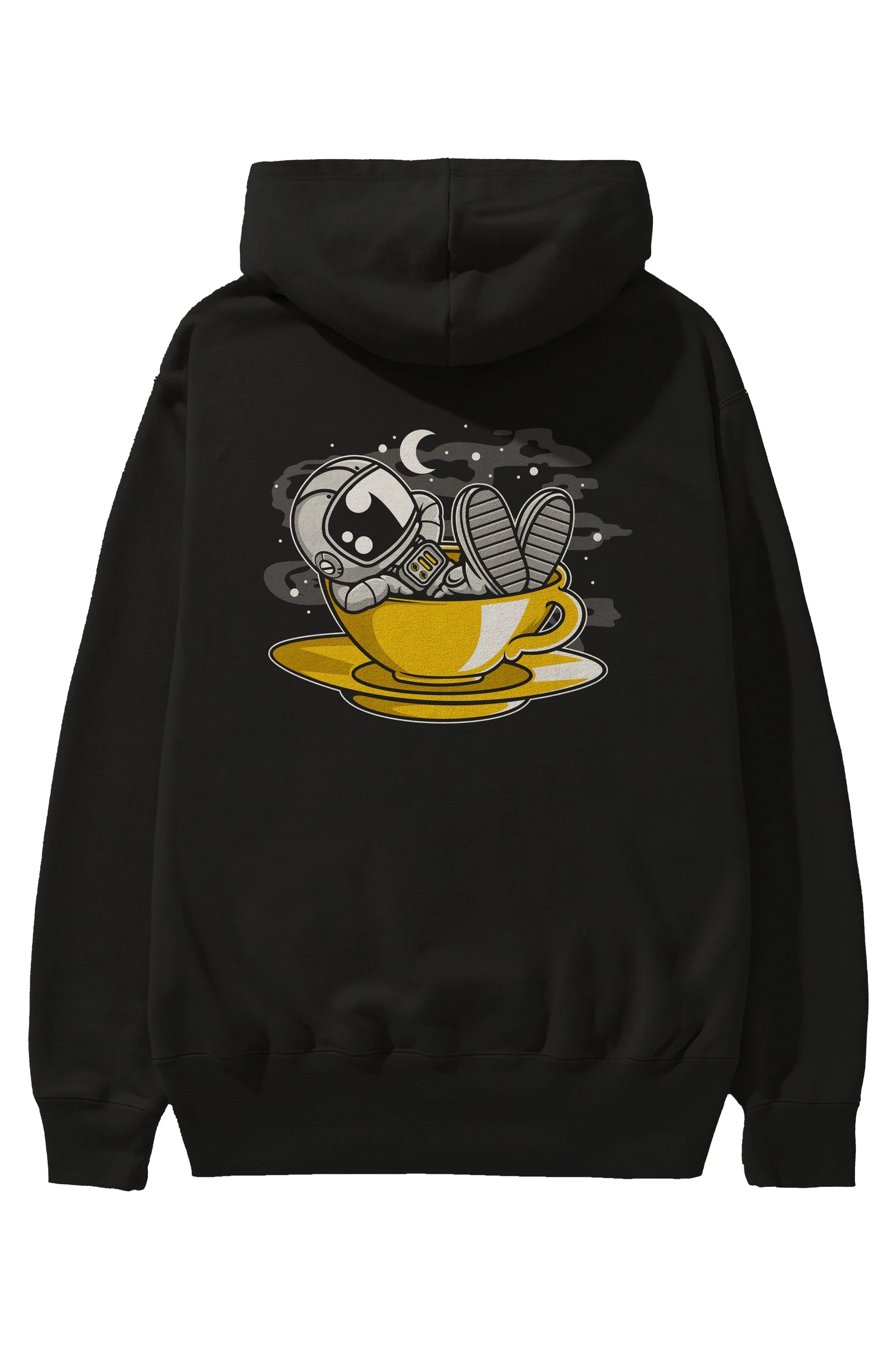 Astronaut Relax Arka Baskılı Hoodie Oversize Kapüşonlu Sweatshirt Erkek Kadın Unisex