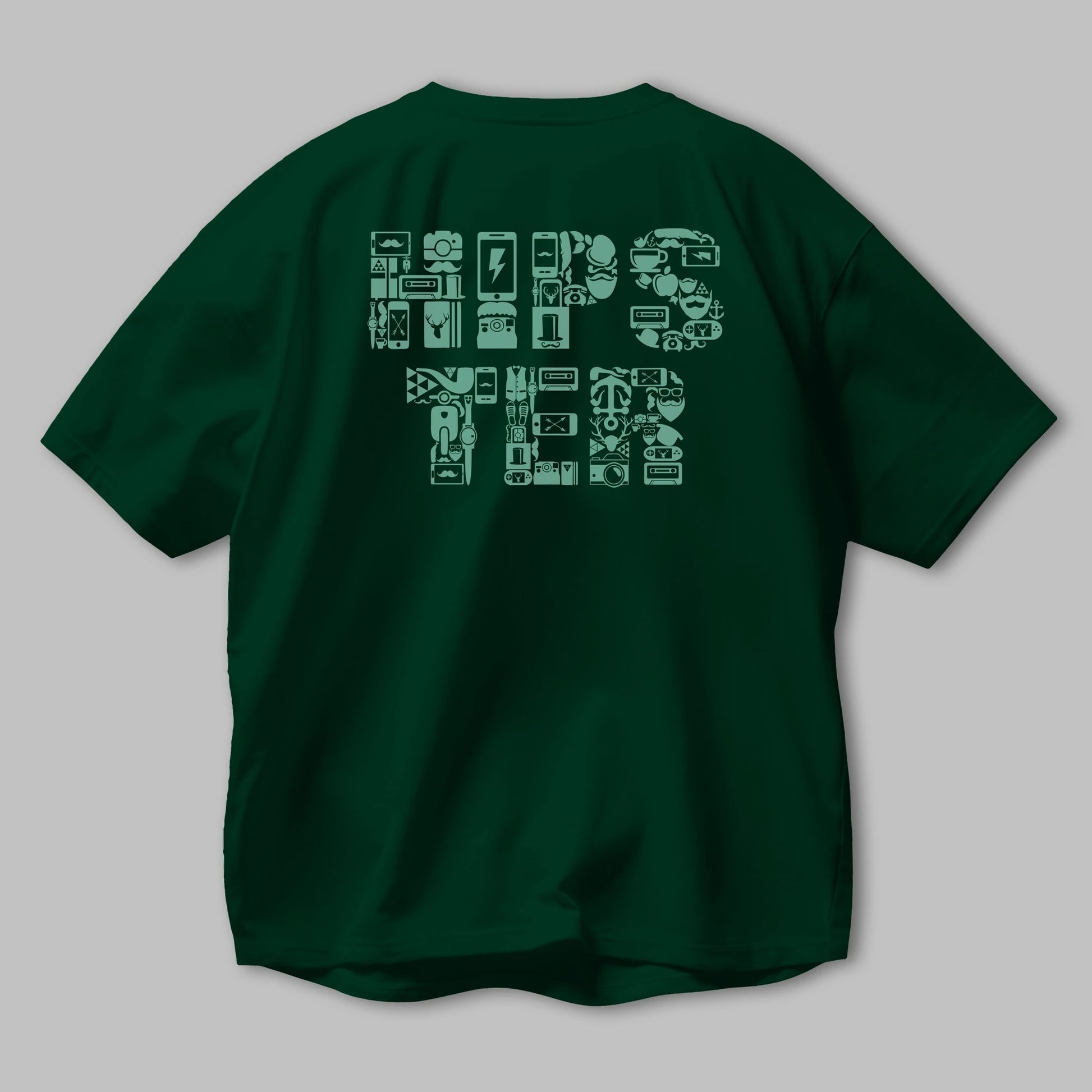 HIPSTER Arka Baskılı Oversize t-shirt %100 pamuk Erkek Kadın Unisex