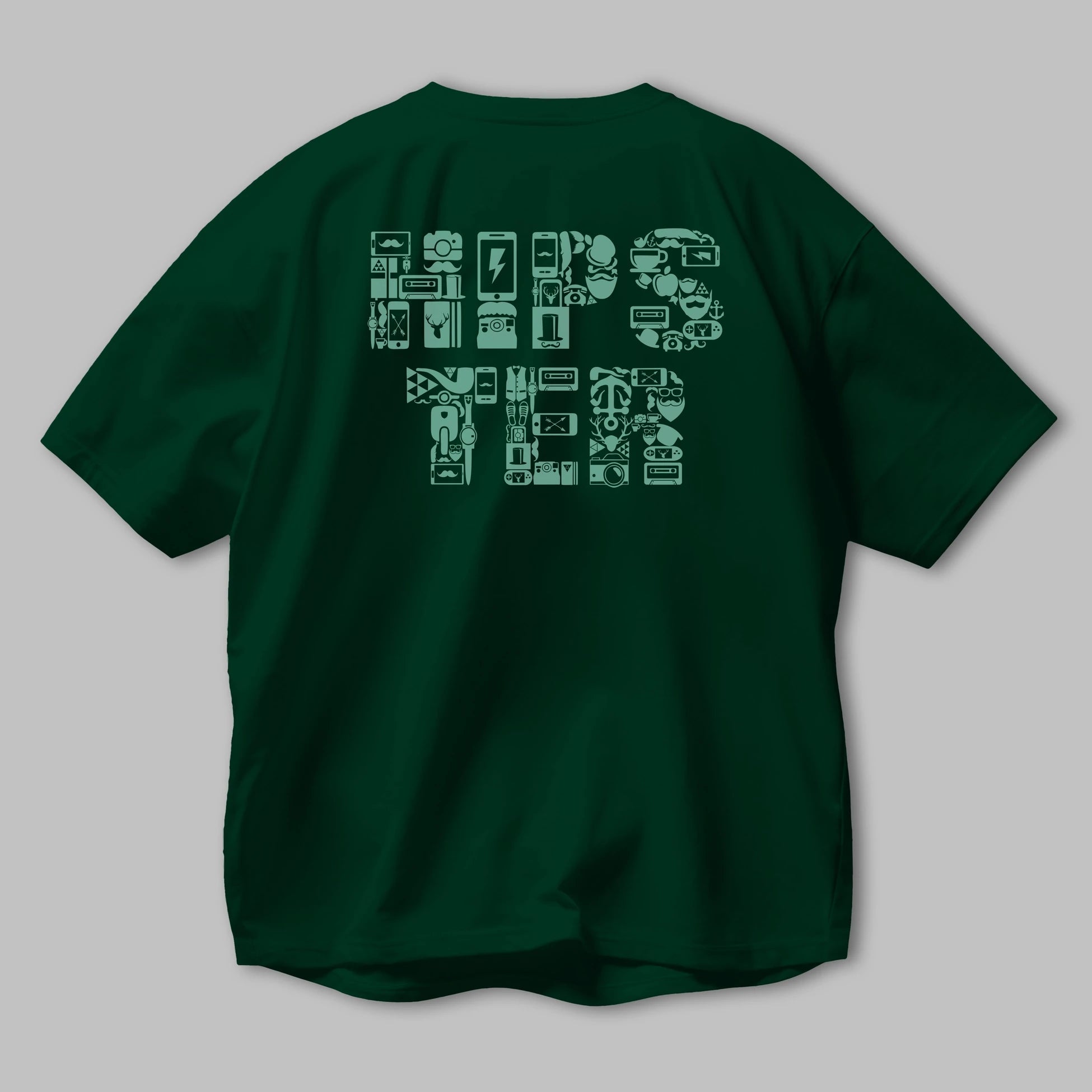 HIPSTER Arka Baskılı Oversize t-shirt %100 pamuk Erkek Kadın Unisex