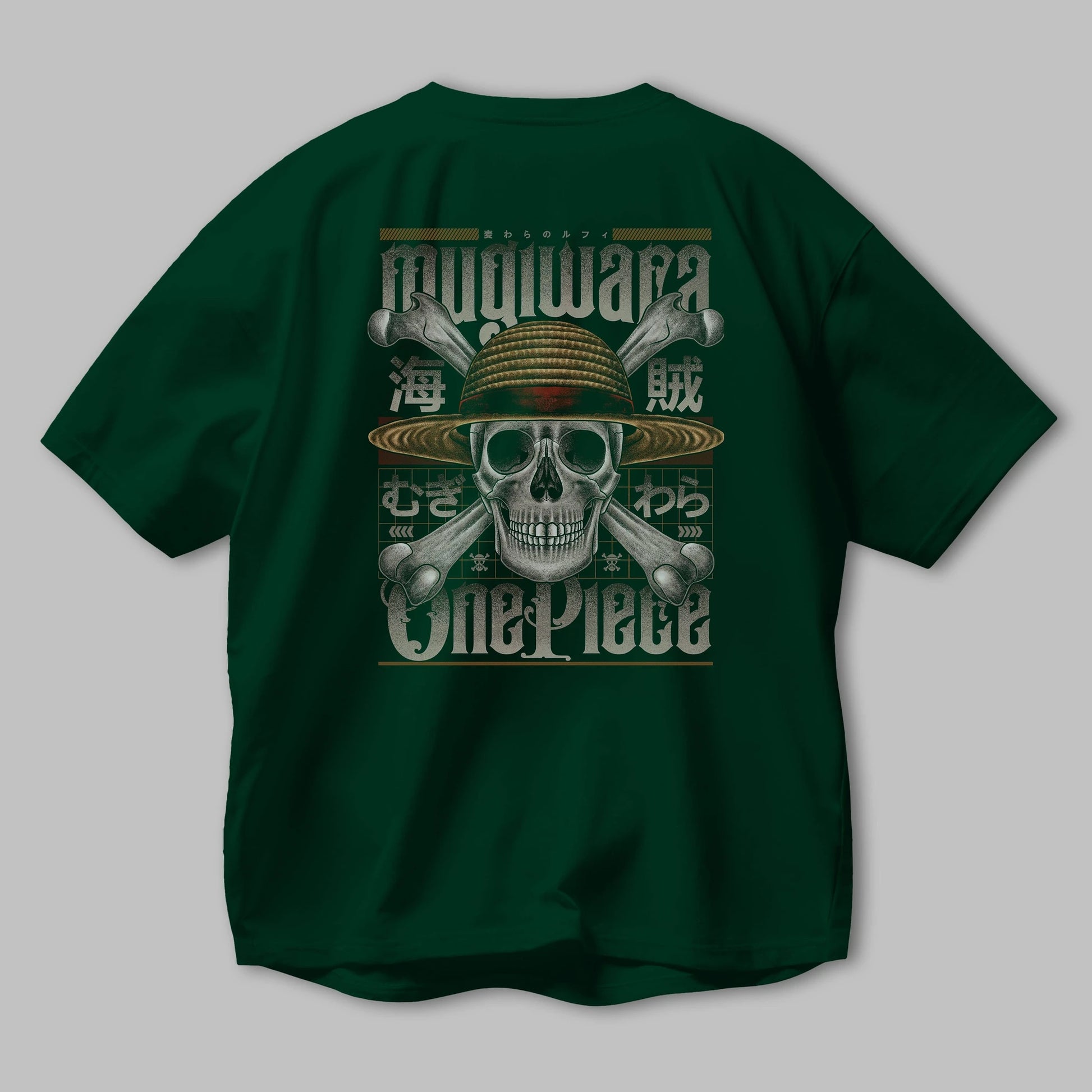 ONE PIECE (2) Anime Arka Baskılı Oversize t-shirt Erkek Kadın Unisex