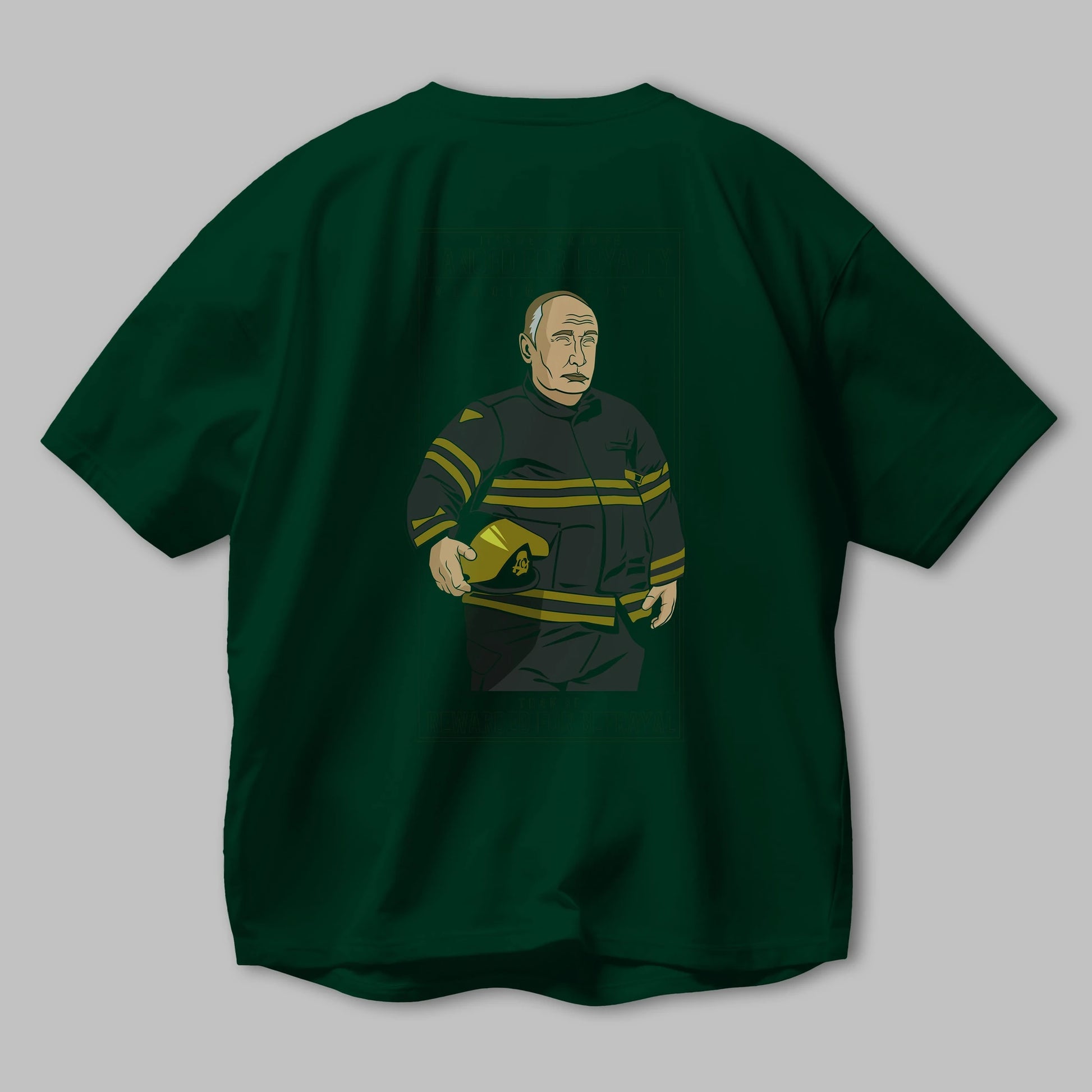 Putin Fireman Arka Baskılı Oversize t-shirt Erkek Kadın Unisex %100 Pamuk tişort