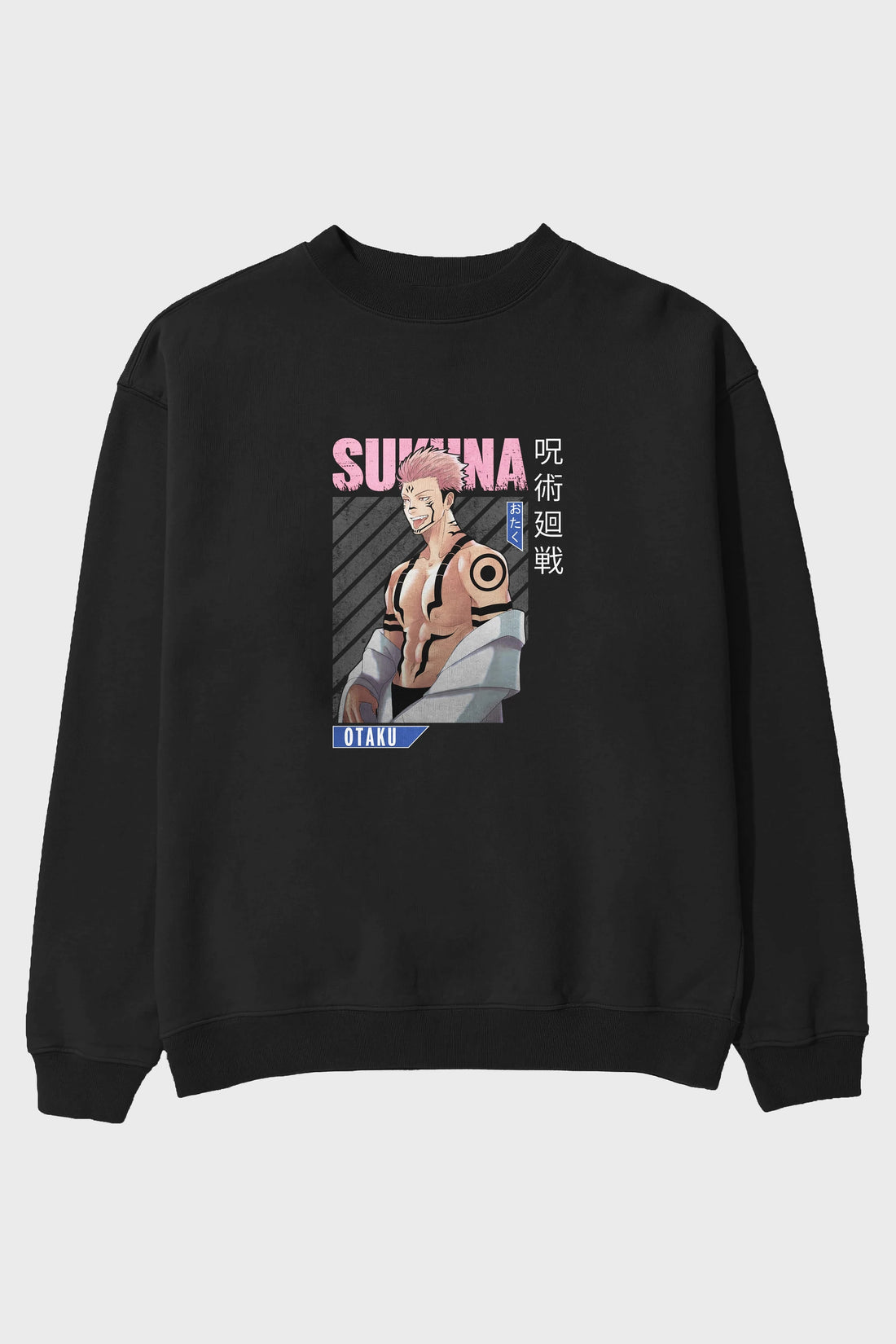 Sukuna Ryoumen Anime Ön Baskılı Oversize Sweatshirt Erkek Kadın Unisex