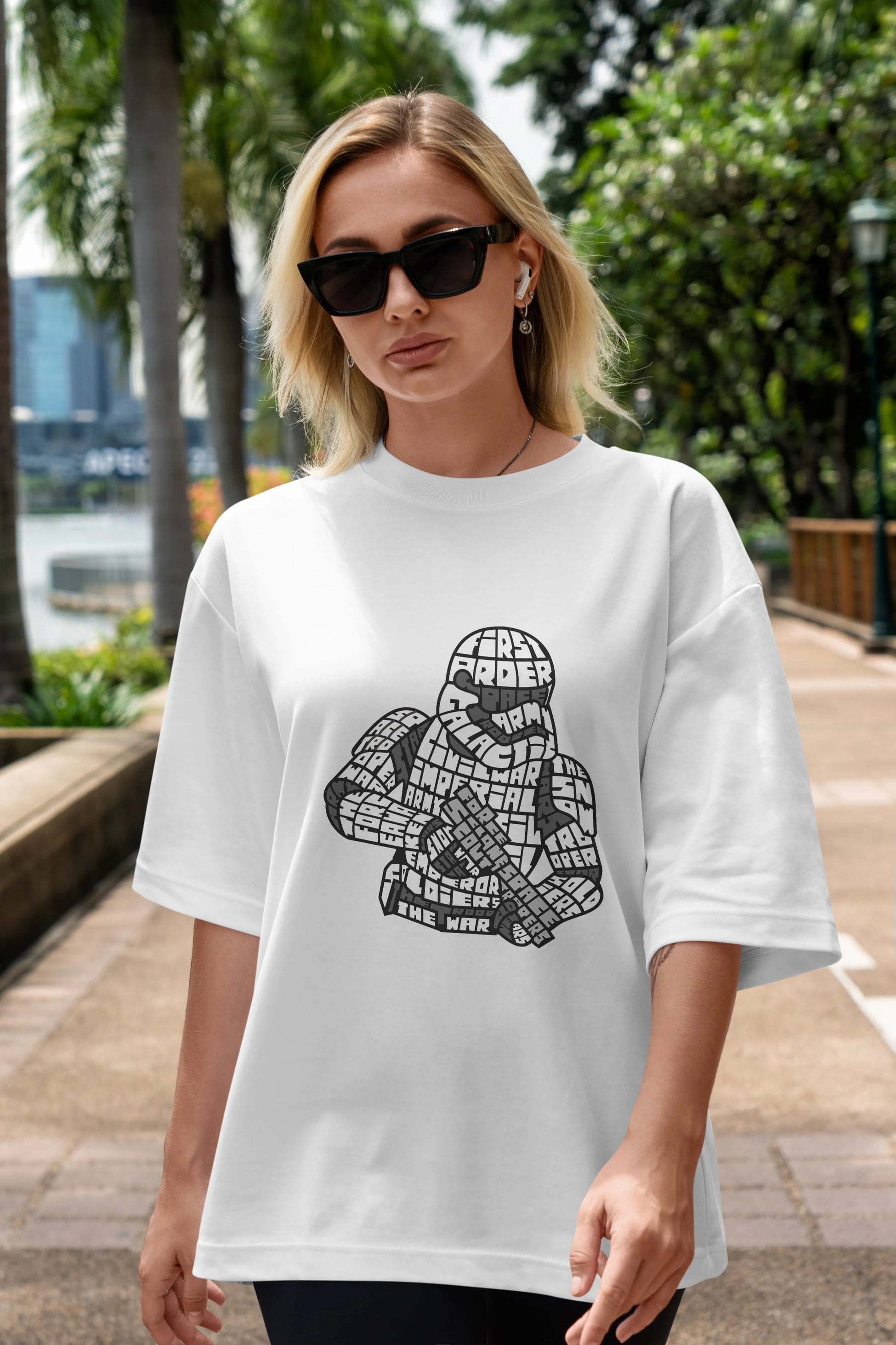First Order Ön Baskılı Oversize t-shirt %100 pamuk Erkek Kadın Unisex