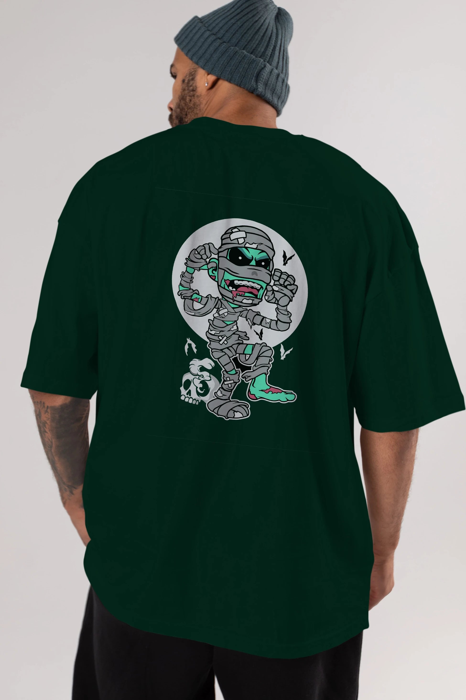 Mummy Arka Baskılı Oversize t-shirt Erkek Kadın Unisex %100 Pamuk tişort