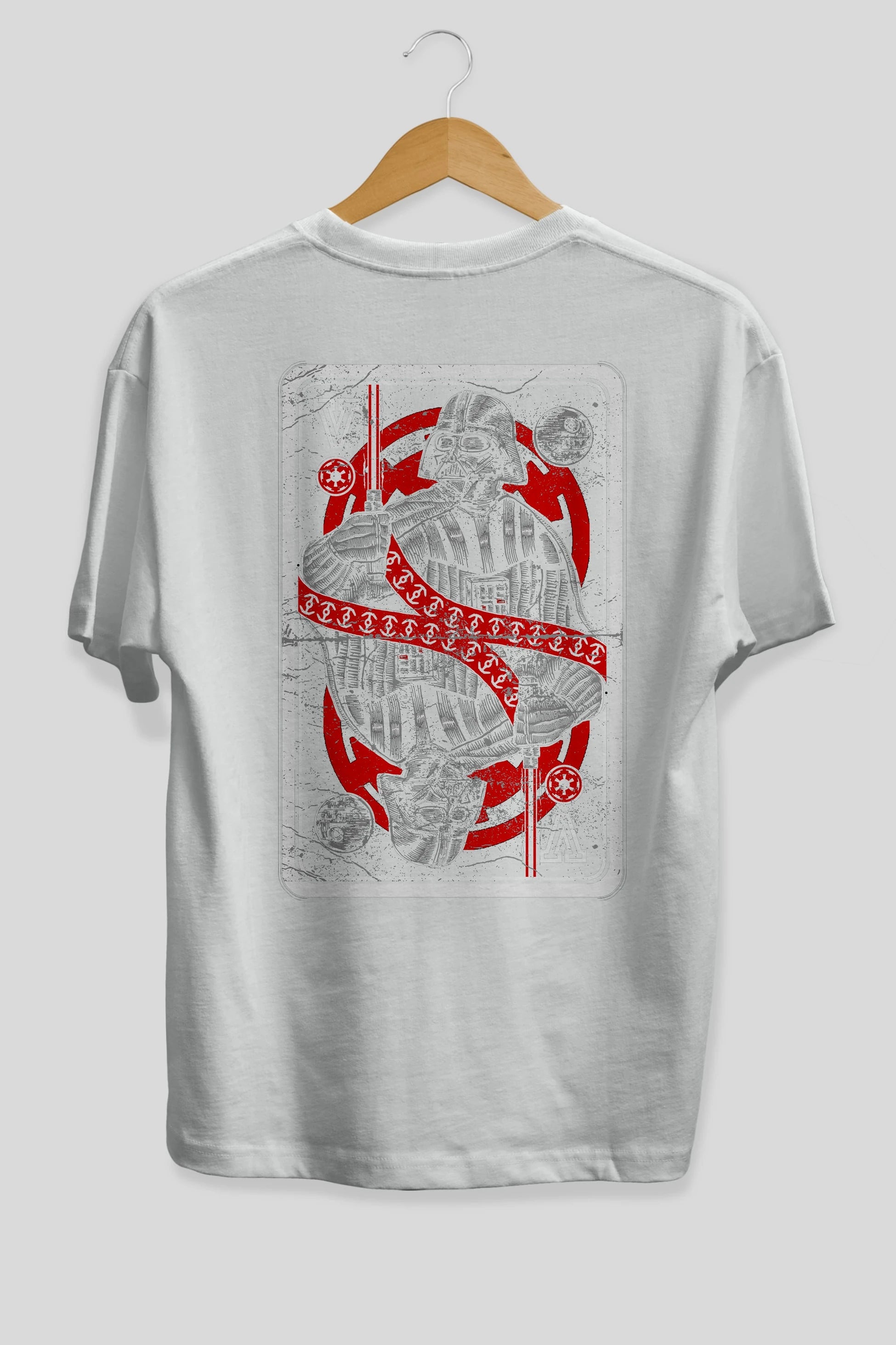 King Of The Darkside Arka Baskılı Oversize t-shirt Erkek Kadın Unisex %100 Pamuk