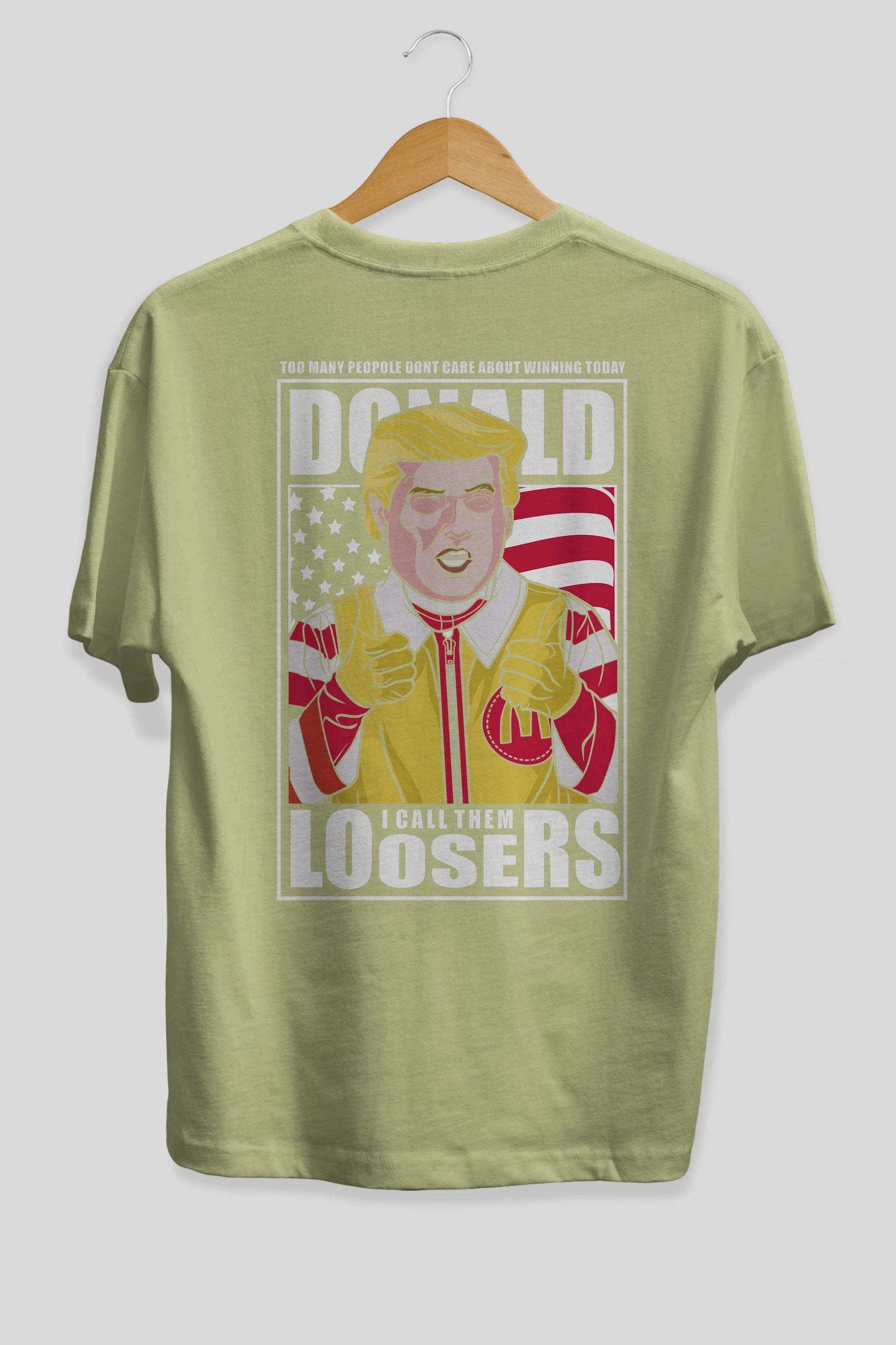 Ronald Trump Arka Baskılı Oversize t-shirt Erkek Kadın Unisex %100 Pamuk tişort