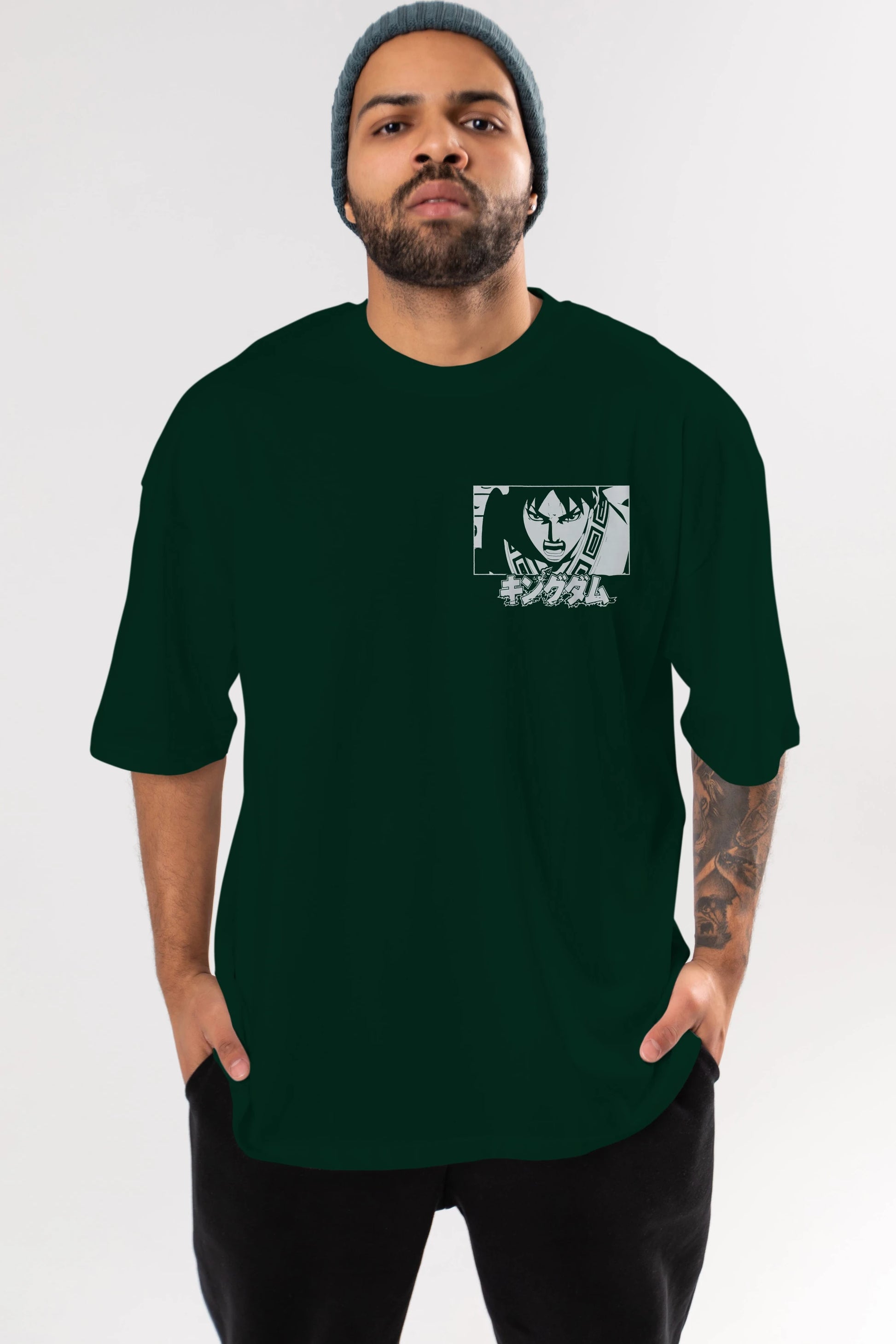 Xin 1 Ön Sol Baskılı Oversize t-shirt Erkek Kadın Unisex %100 Pamuk Bisiklet Yaka tişort
