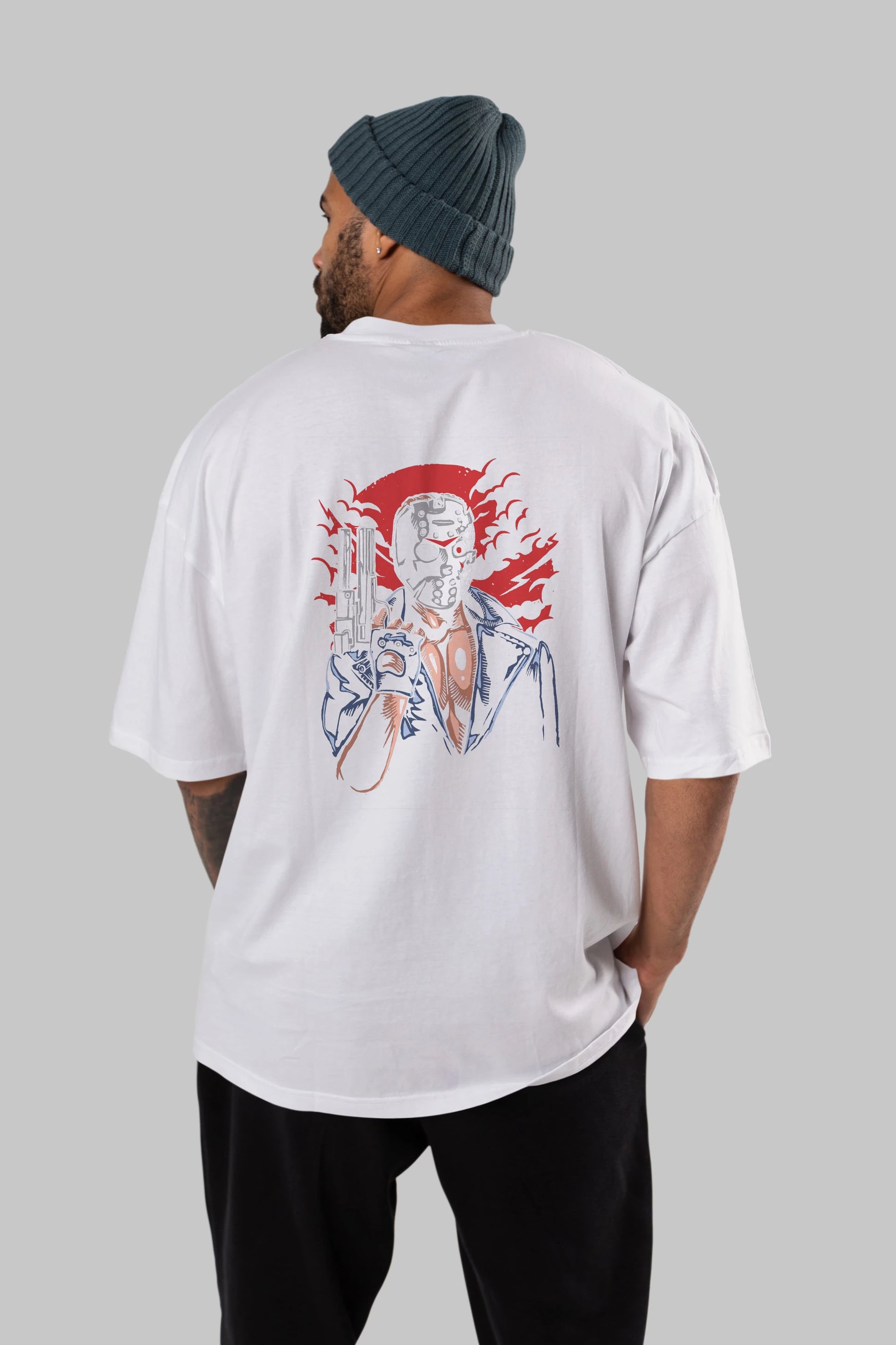 Jason Will Be Back Arka Baskılı Oversize t-shirt Erkek Kadın Unisex %100 Pamuk
