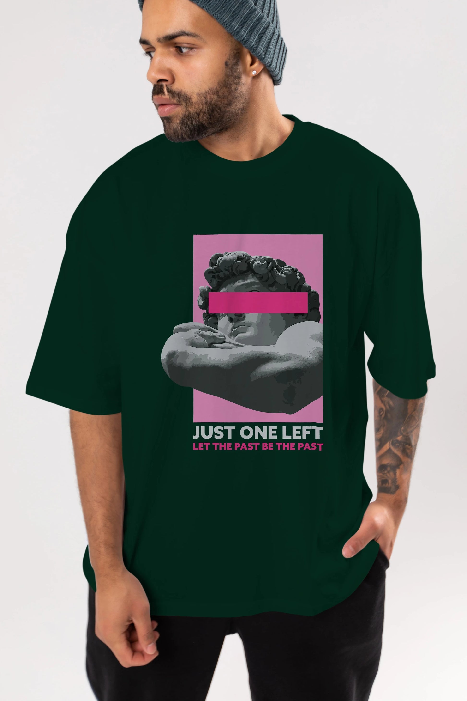 Just One Left Ön Baskılı Oversize t-shirt Erkek Kadın Unisex