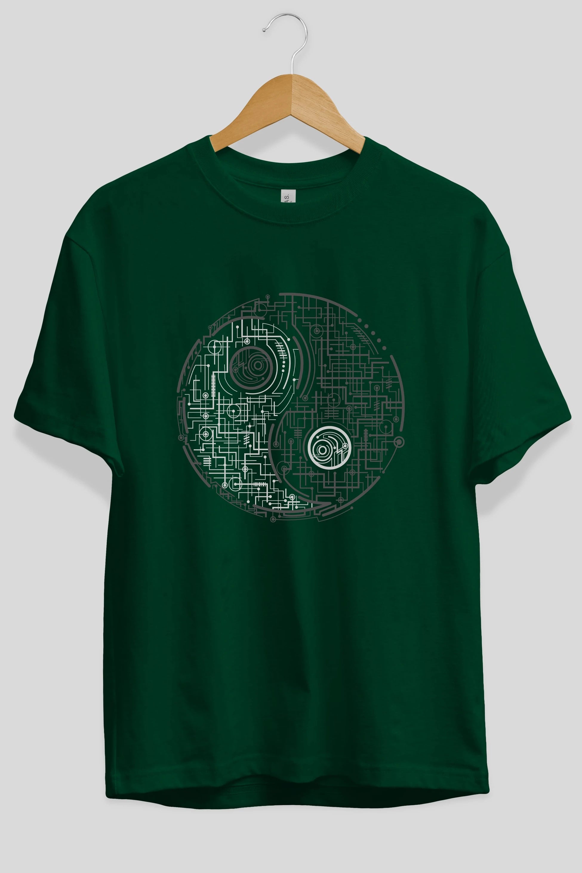 Electric Balance Ön Baskılı Oversize t-shirt %100 pamuk Erkek Kadın Unisex