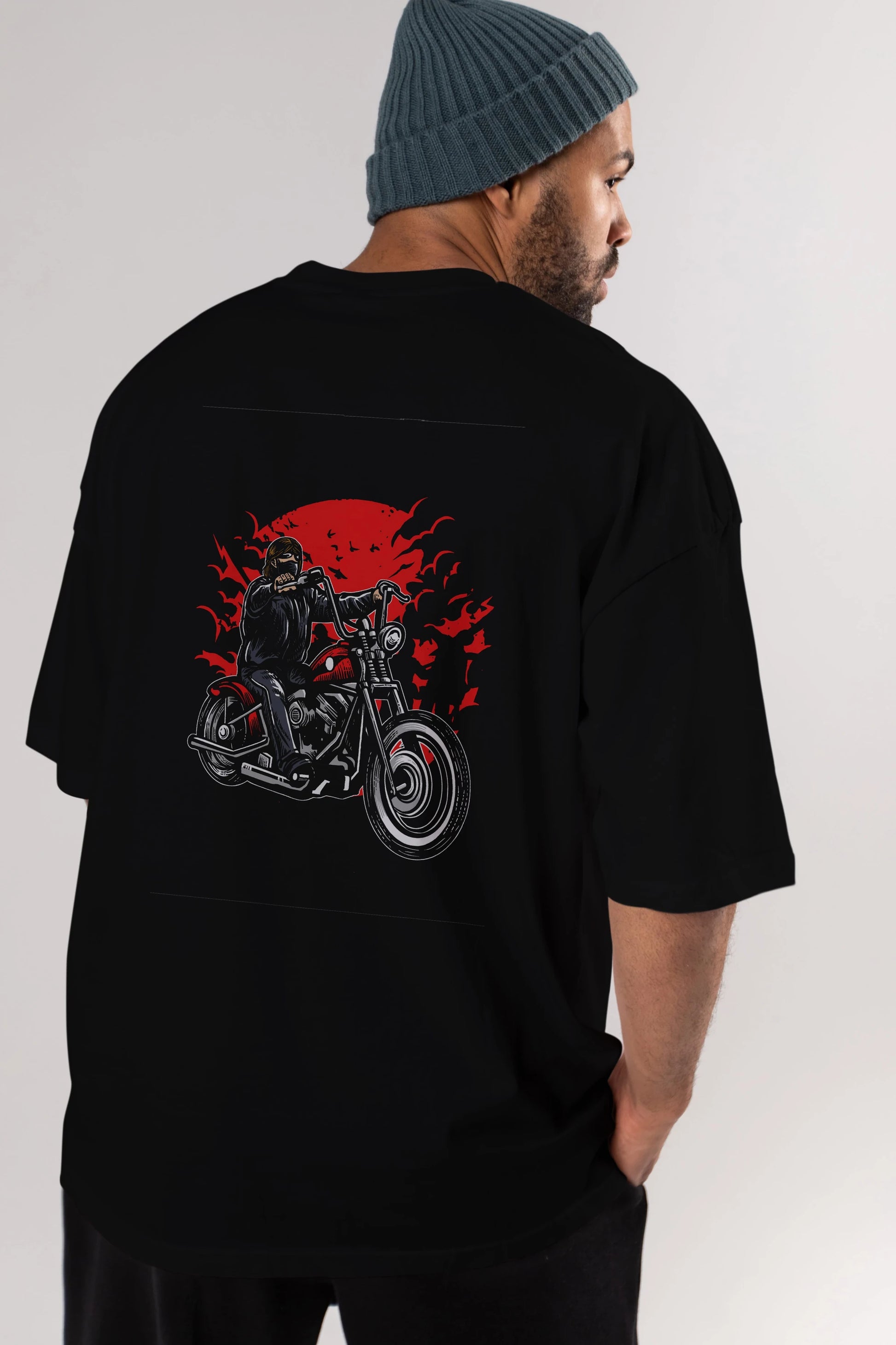 Zombie Slayer Arka Baskılı Oversize t-shirt Erkek Kadın Unisex %100 Pamuk