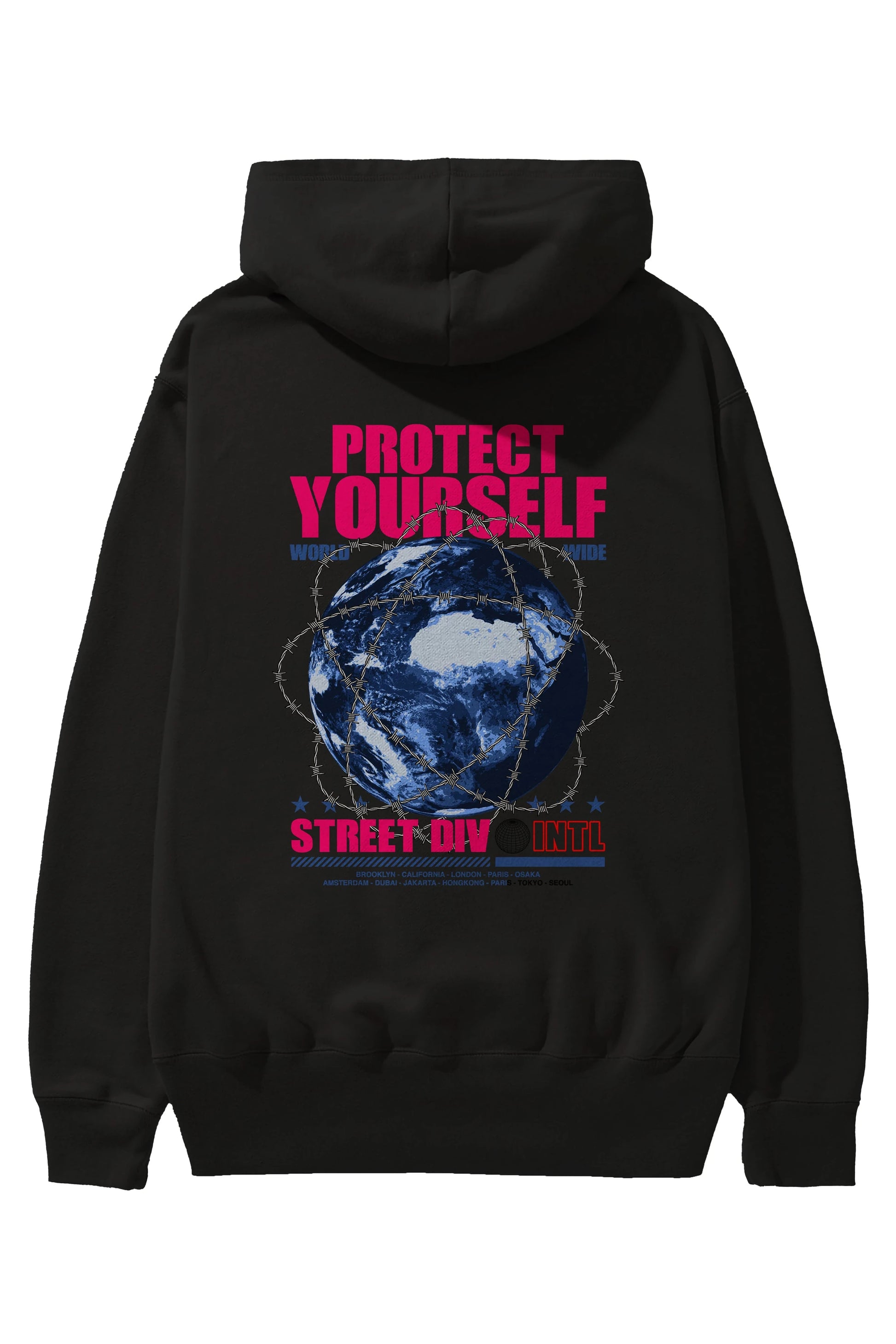 Protect Yourself Arka Baskılı Hoodie Oversize Kapüşonlu Sweatshirt Erkek Kadın Unisex