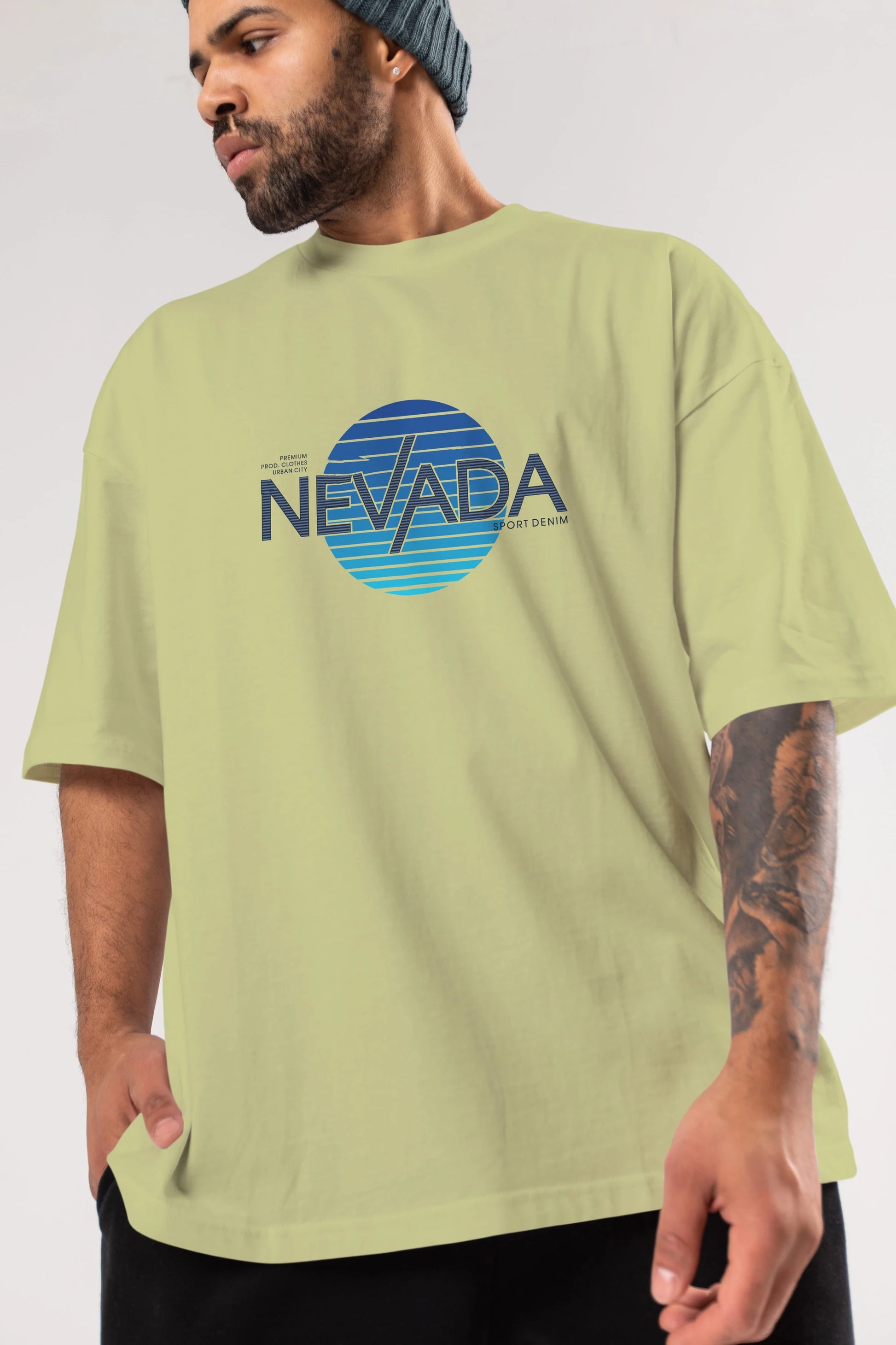Nevada Ön Baskılı Oversize t-shirt Erkek Kadın Unisex