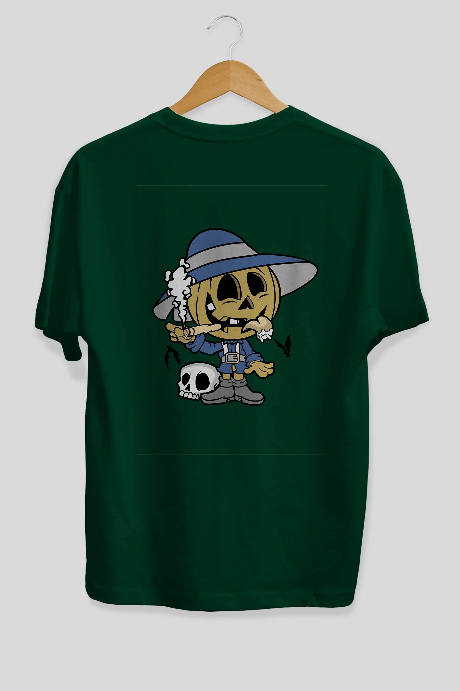 Halloween Kid Arka Baskılı Oversize t-shirt Erkek Kadın Unisex %100 Pamuk tişort