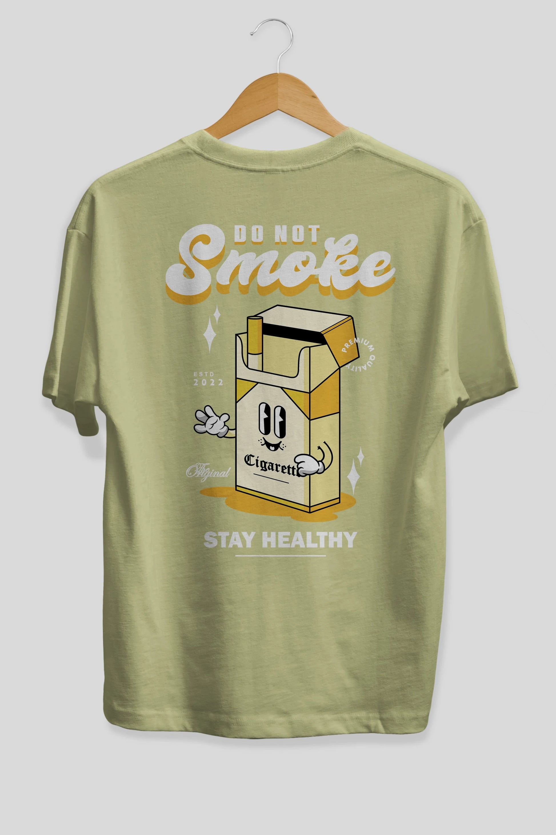 Do Not Smoke Arka Baskılı Oversize t-shirt Erkek Kadın Unisex