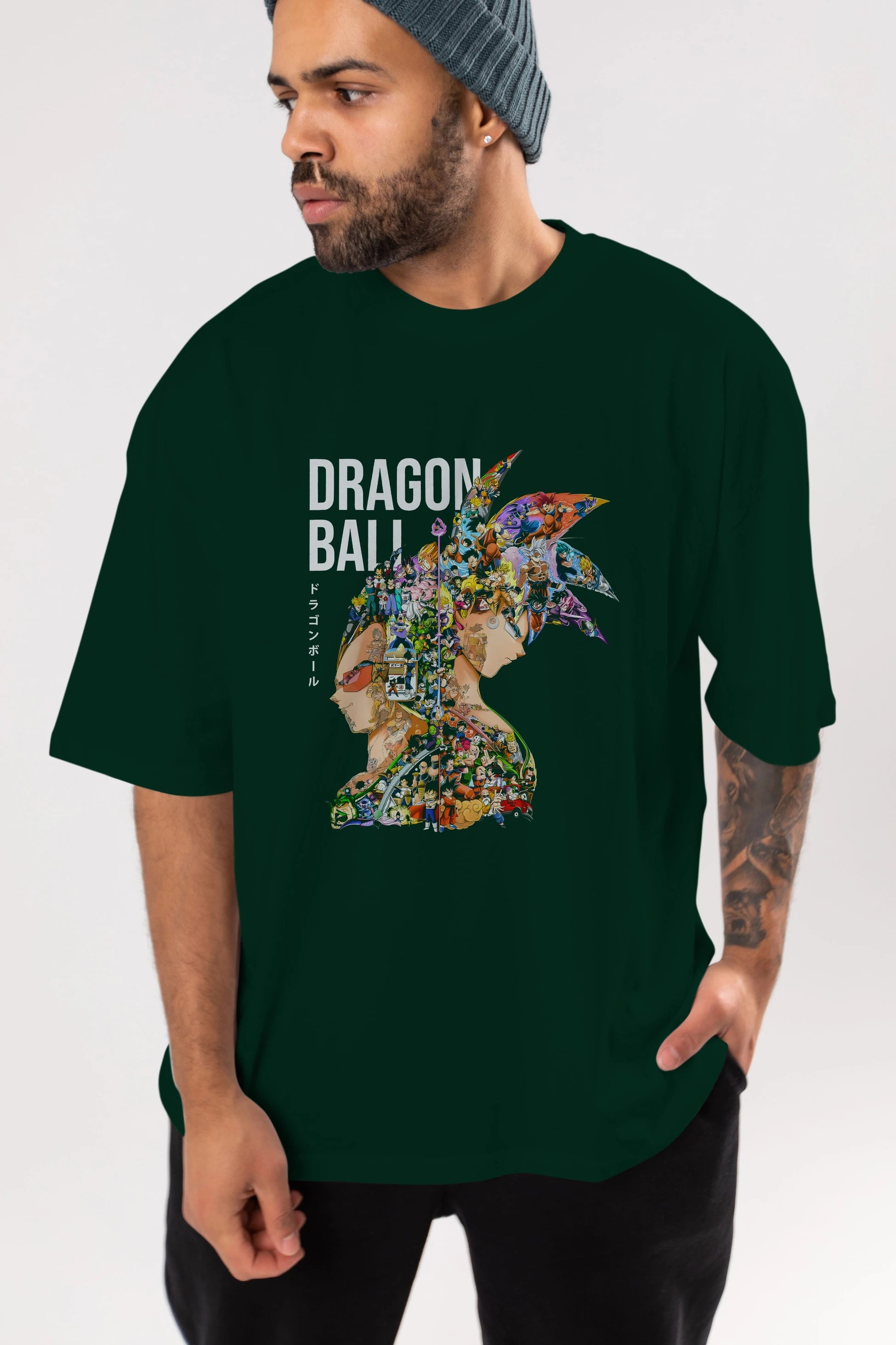 DRAGON BALL ART (5) Anime Ön Baskılı Oversize t-shirt %100 pamuk Erkek Kadın Unisex