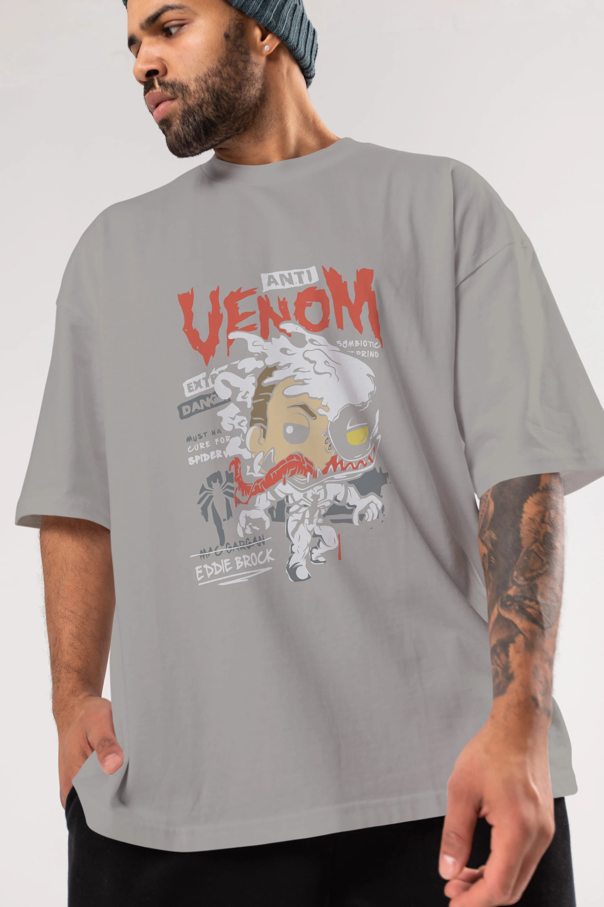 Venom (9) Ön Baskılı Oversize t-shirt Erkek Kadın Unisex %100 Pamuk Bisiklet Yaka tişort