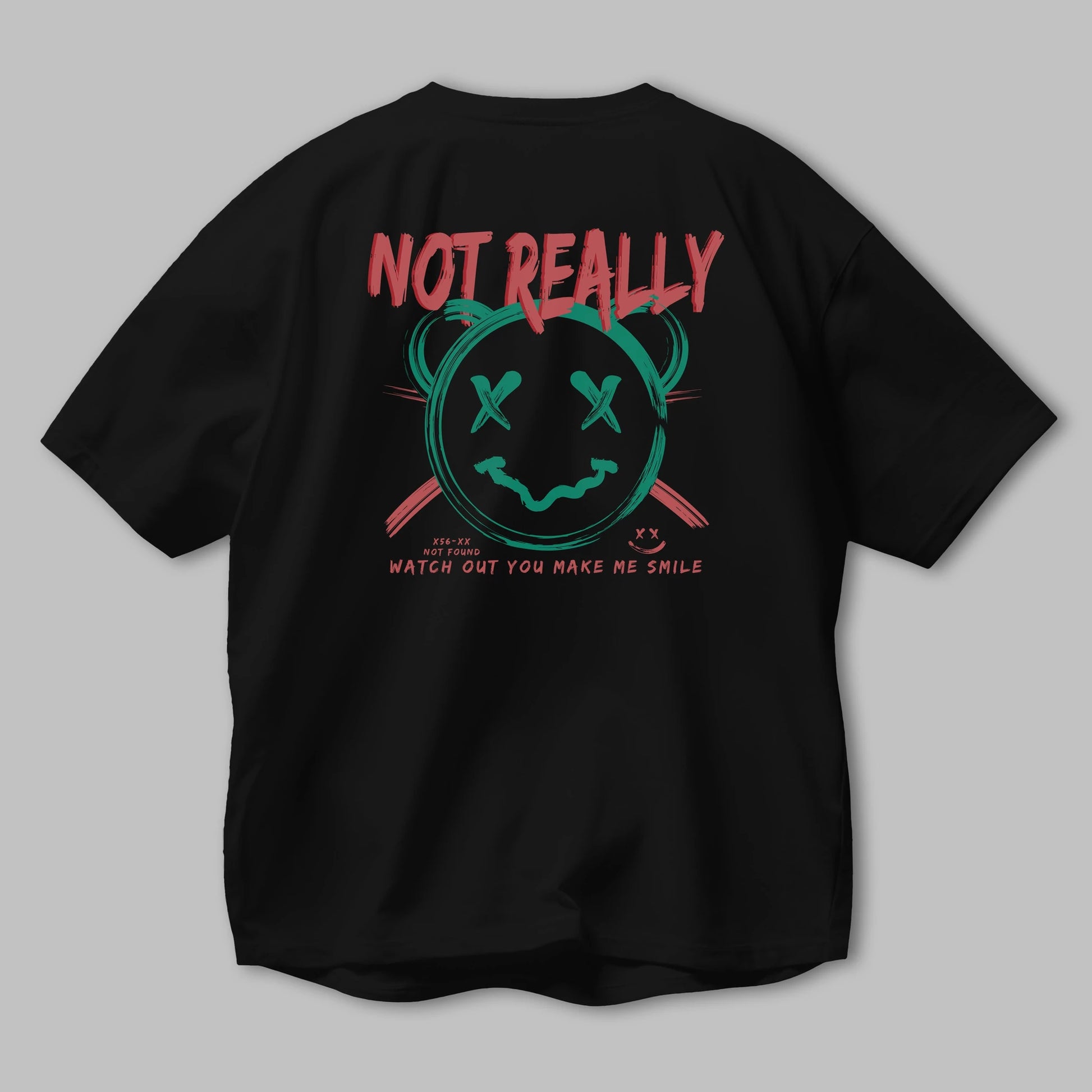 Not Really Bear Arka Baskılı Oversize t-shirt Erkek Kadın Unisex